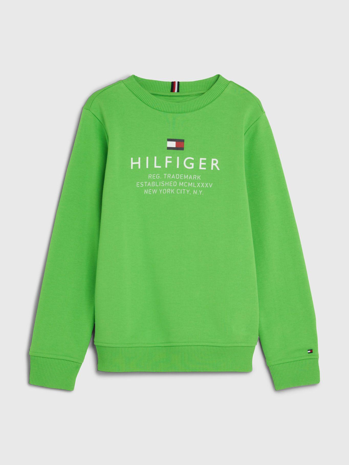 Sweater C-Neck Con Logo Verde Tommy Hilfiger-0