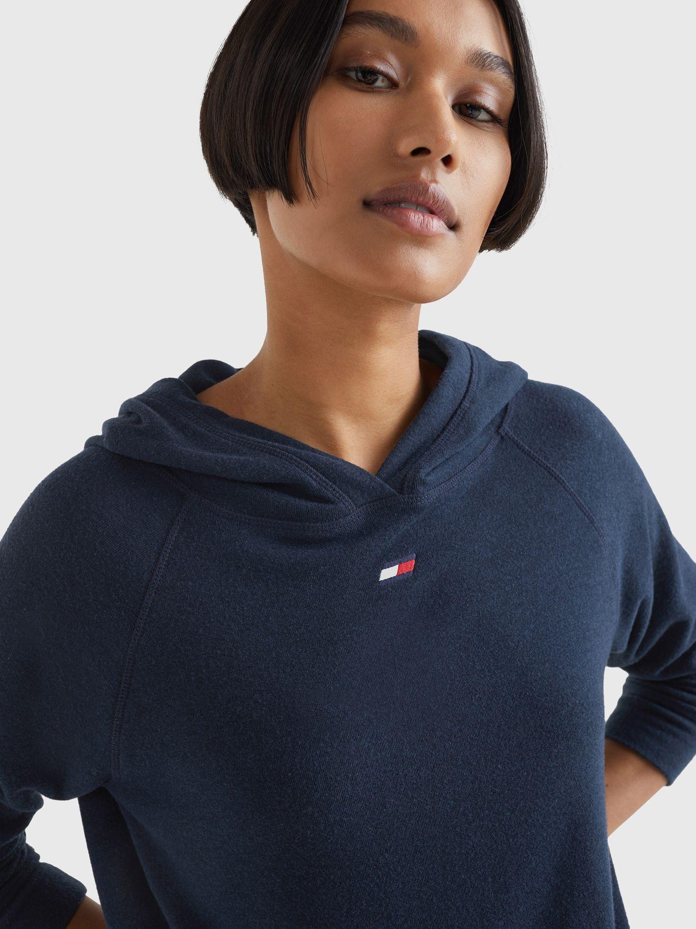 Polerón Sport Slim Fit Con Gorro Azul Tommy Hilfiger-3