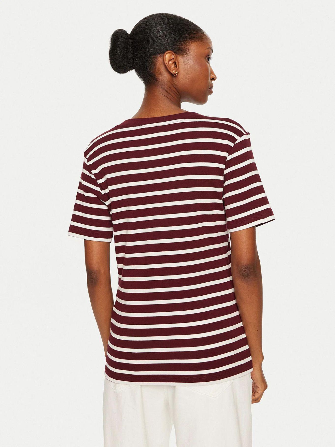 Polera de Rayas Neck Slim Fit Burdeo Tommy Hilfiger-2