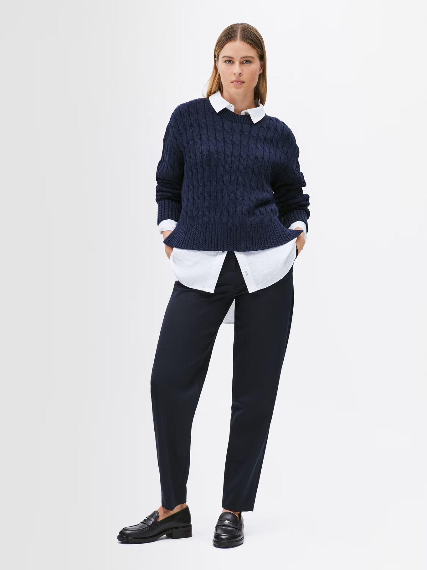 Sweater Soft Cable Solid Azul Tommy Hilfiger-1