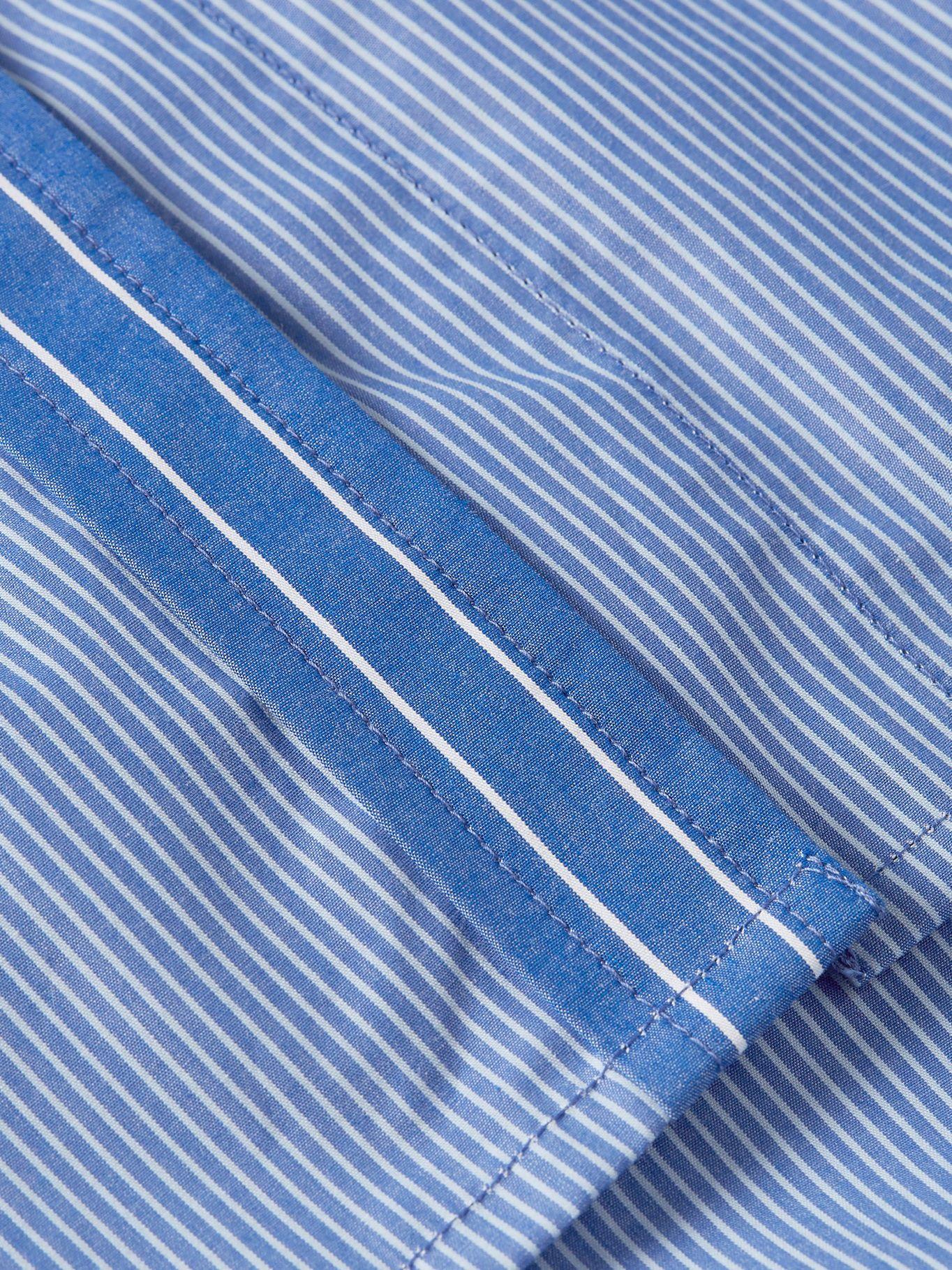 Camisa De Rayas Y Corte Boyfriend Azul Tommy Hilfiger-5