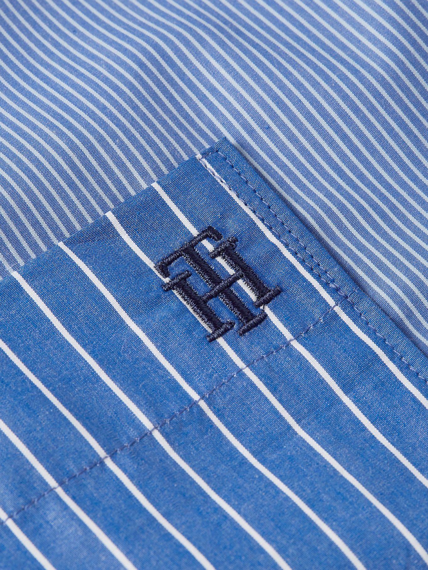 Camisa De Rayas Y Corte Boyfriend Azul Tommy Hilfiger-4