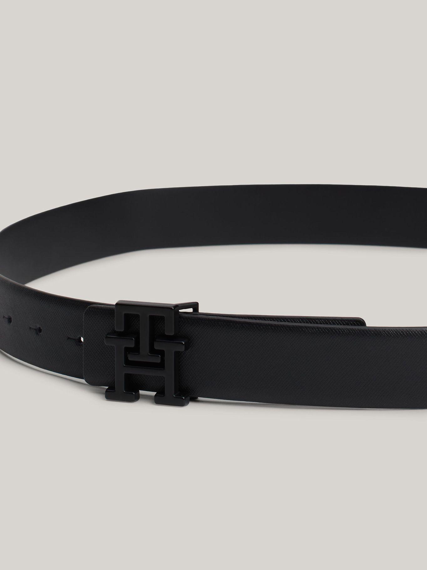 Cinturón Cuero Logo En La Hebilla Negro Tommy Hilfiger-2