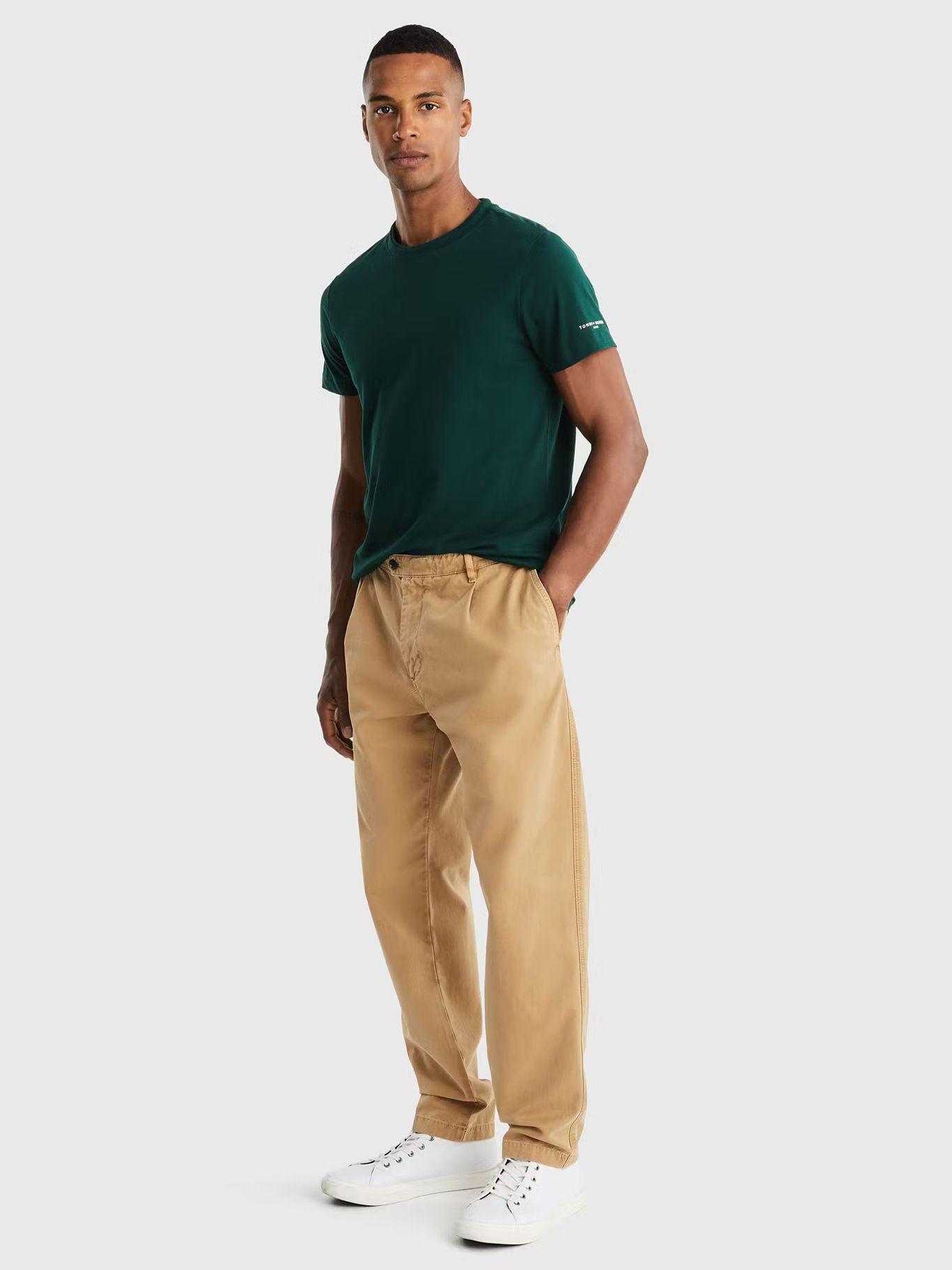 Polera Logo En La Manga Slim Fit Verde Tommy Hilfiger-1