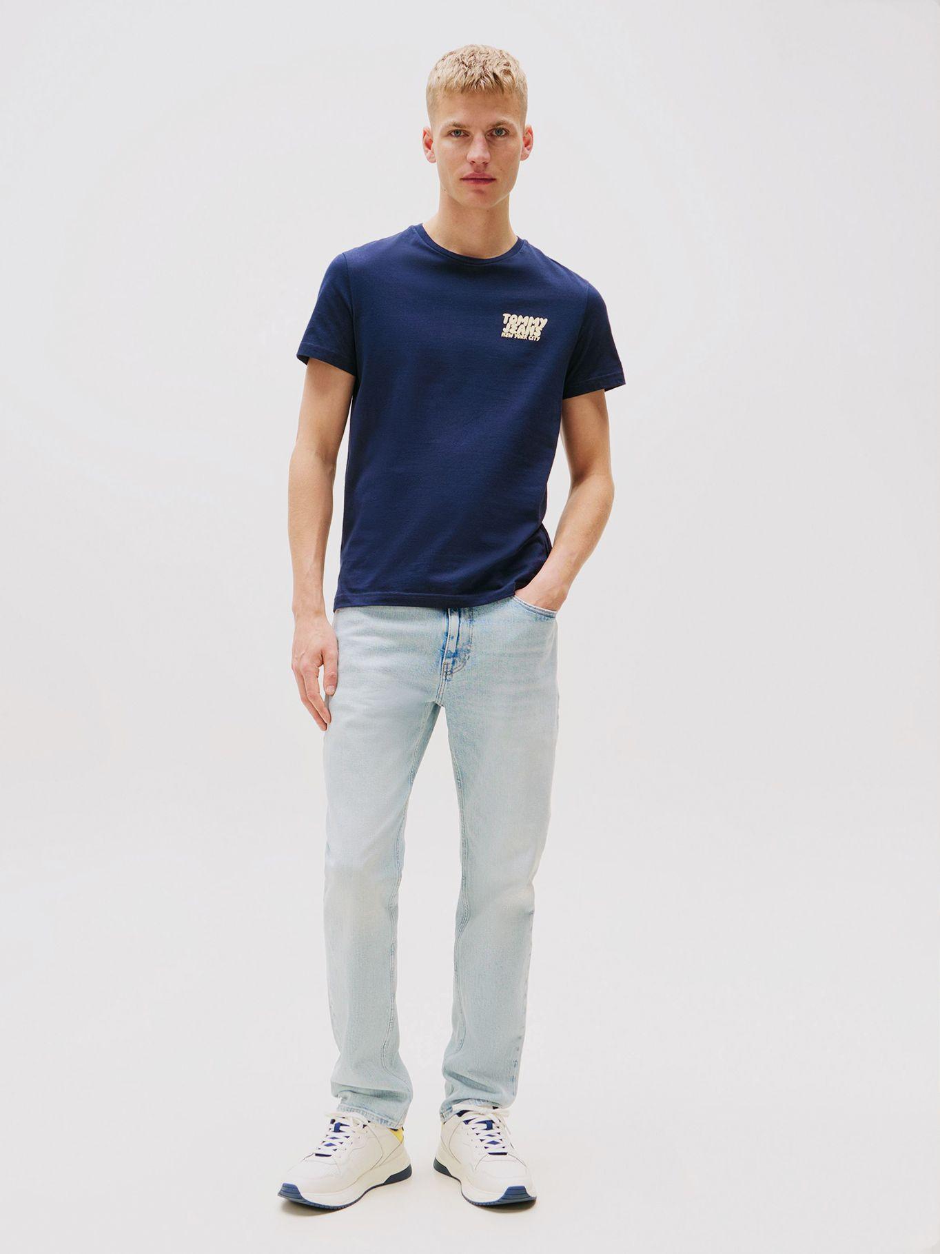 Polera Bubble Logo Slim Fit Azul Tommy Jeans-1