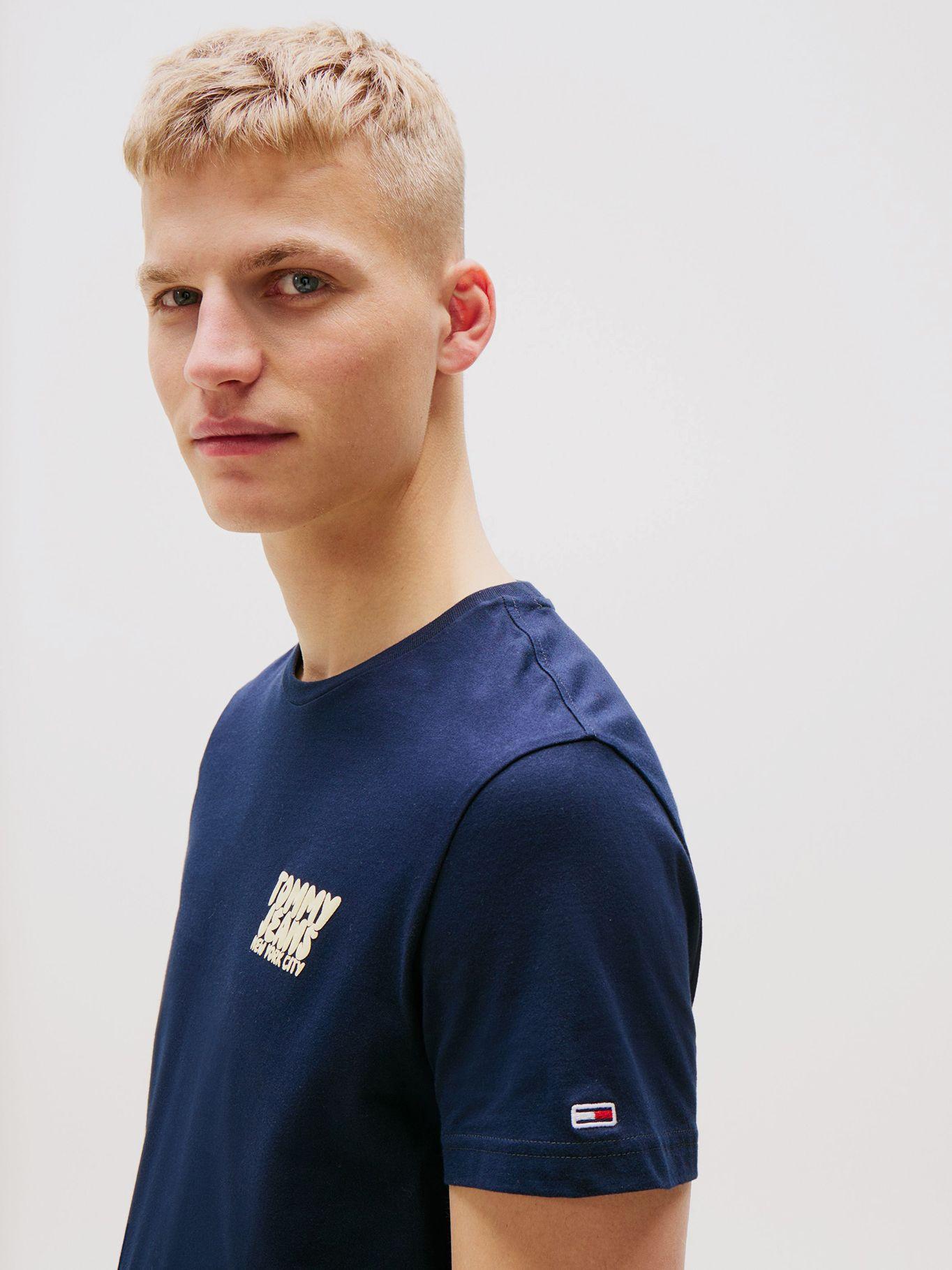 Polera Bubble Logo Slim Fit Azul Tommy Jeans-3