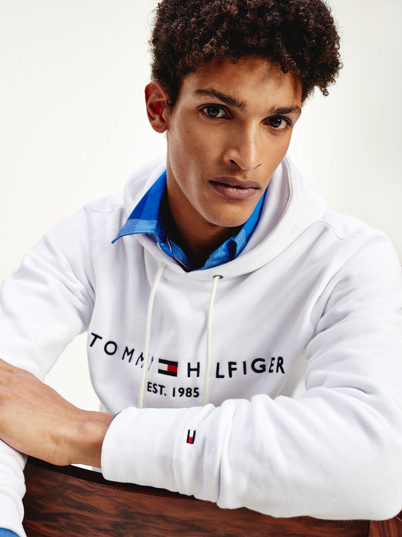 Polerón Hoodie Established Logo Blanco Tommy Hilfiger-4