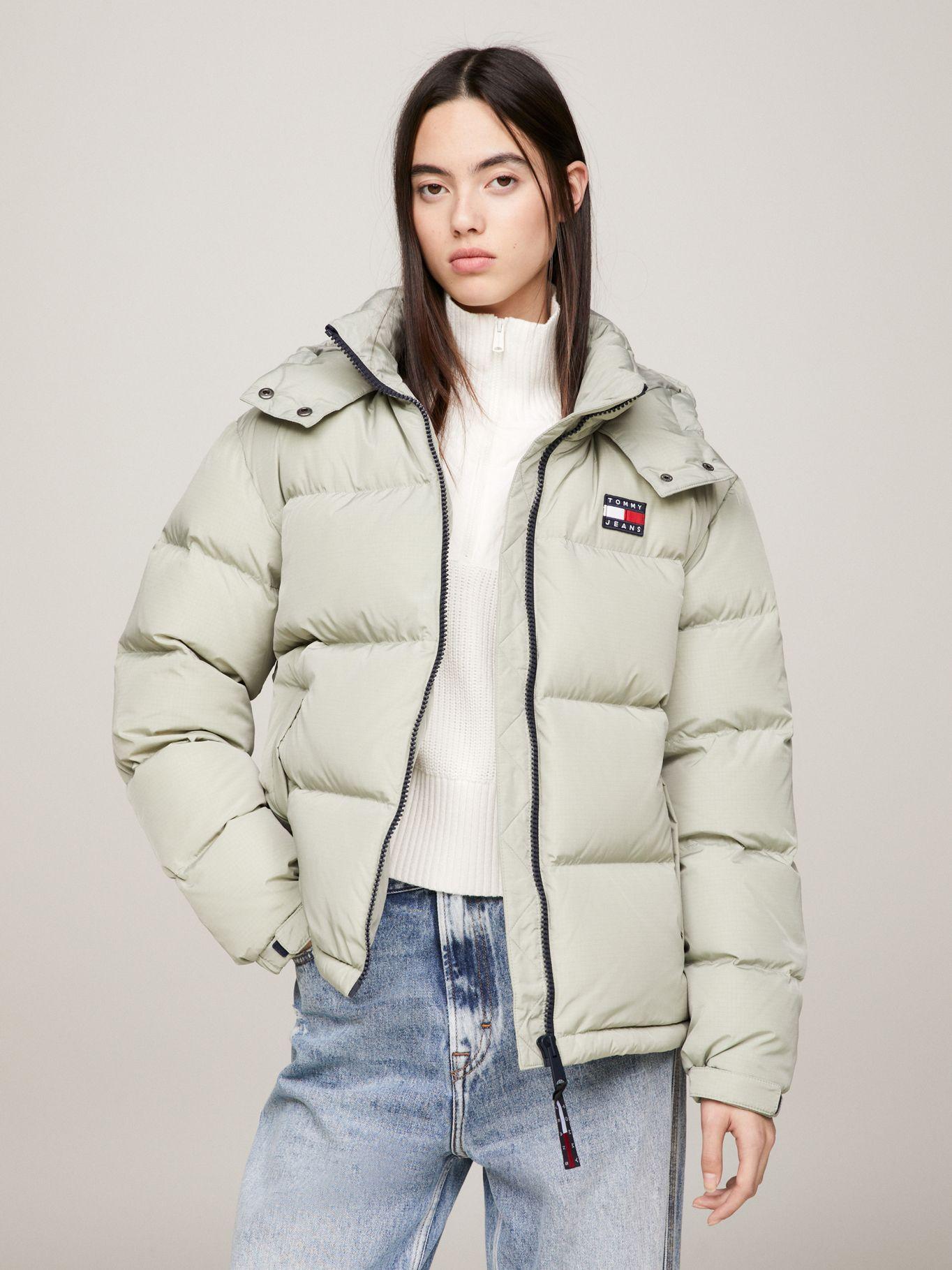 Parka Alaska Acolchada Con Gorro Gris Tommy Jeans-0