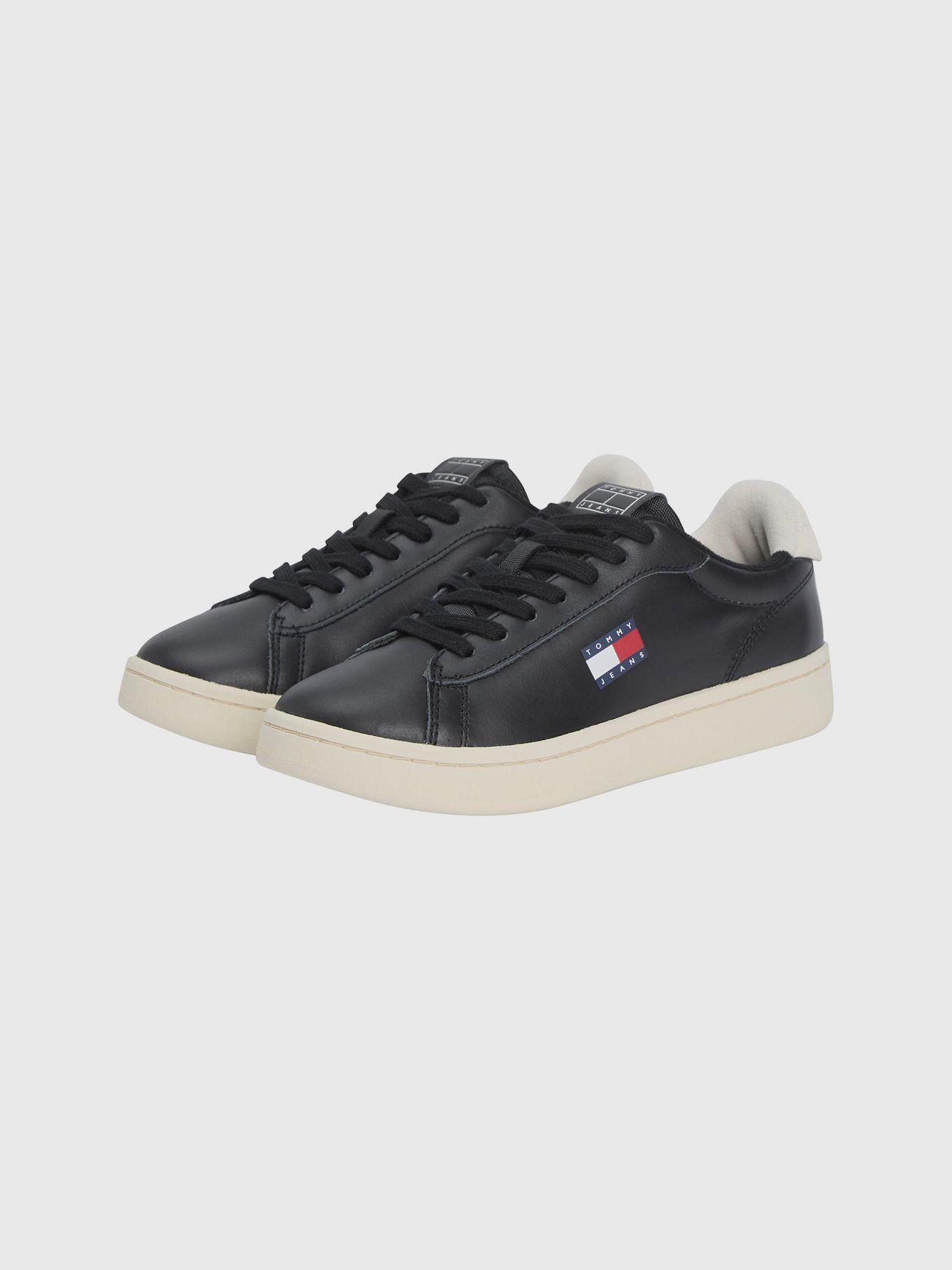 Zapatilla Archive De Cuero Negro Tommy Jeans-0