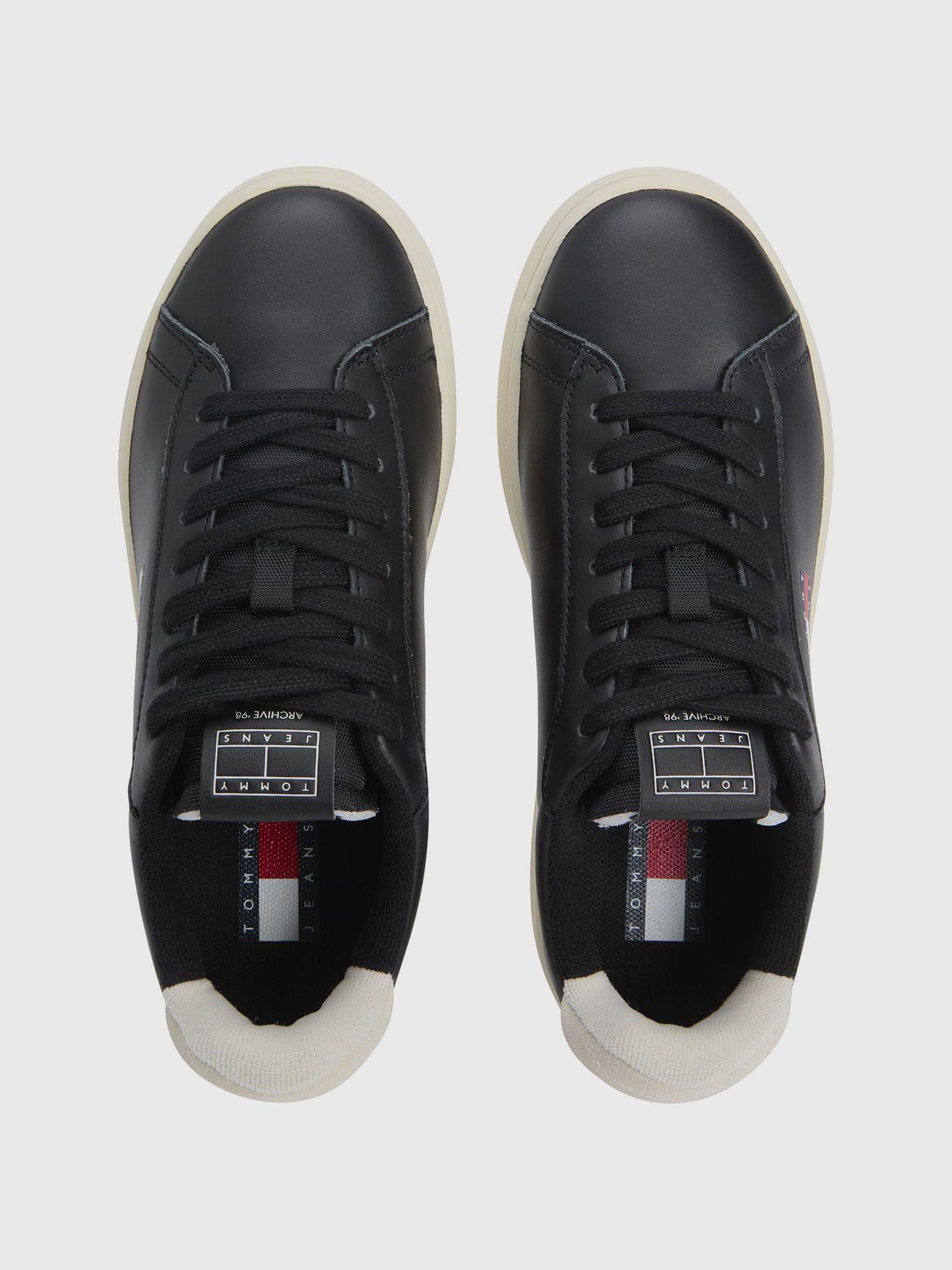 Zapatilla Archive De Cuero Negro Tommy Jeans-3