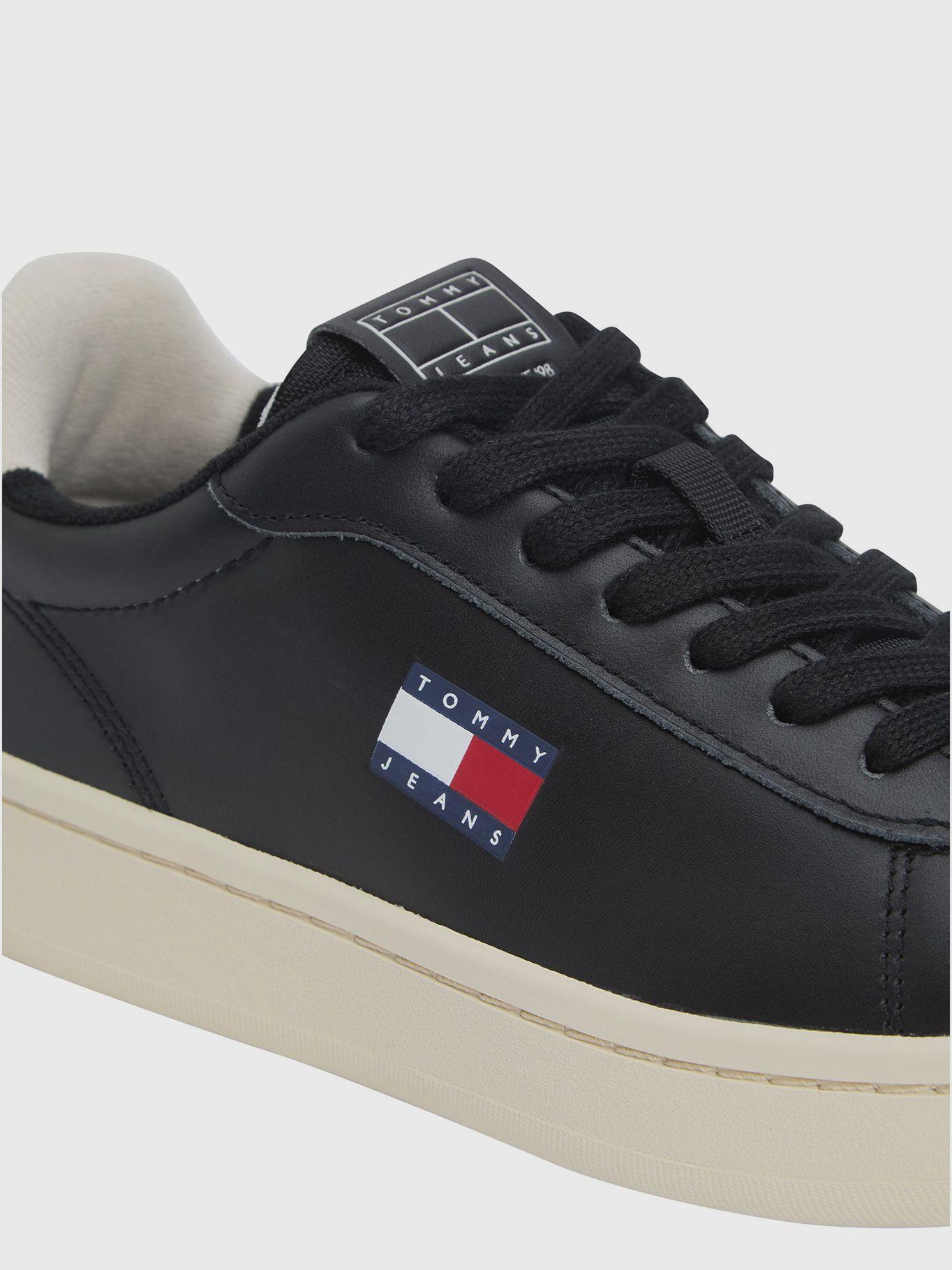 Zapatilla Archive De Cuero Negro Tommy Jeans-7