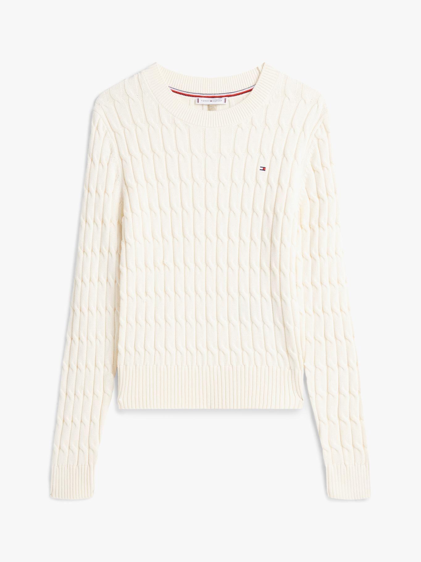Sweater Essential De Punto Cable Tommy Hilfiger Beige-4
