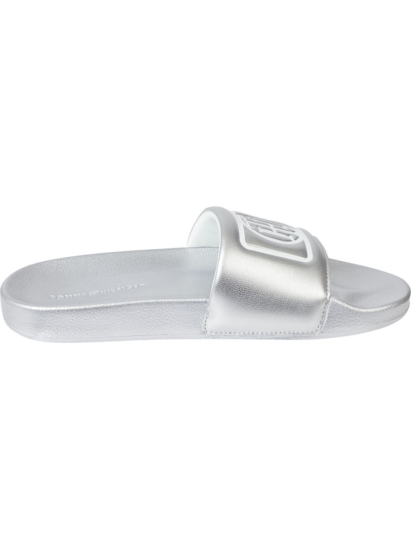 Sandalias Monogram En Relieve Plata Tommy Hilfiger-0