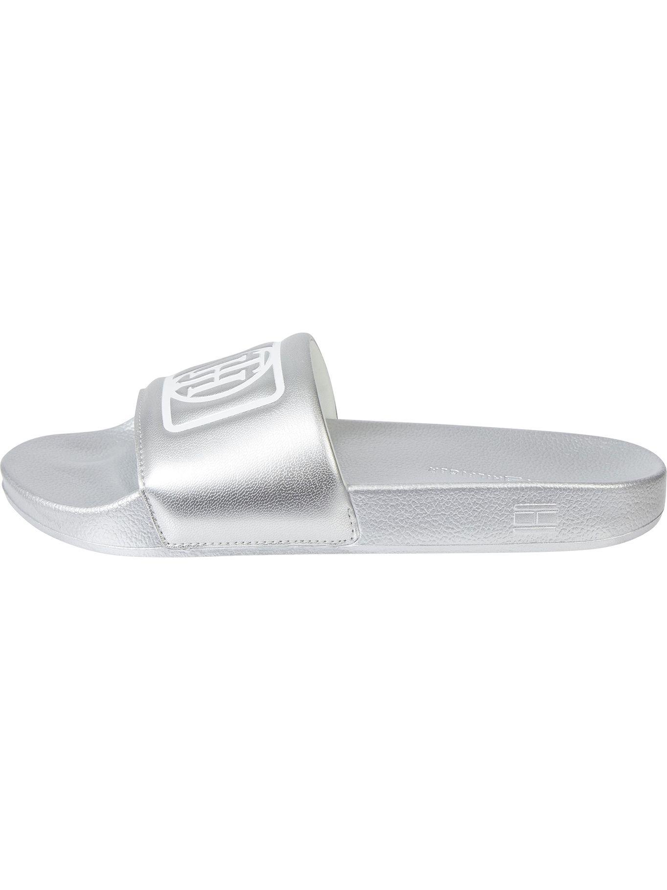 Sandalias Monogram En Relieve Plata Tommy Hilfiger-2
