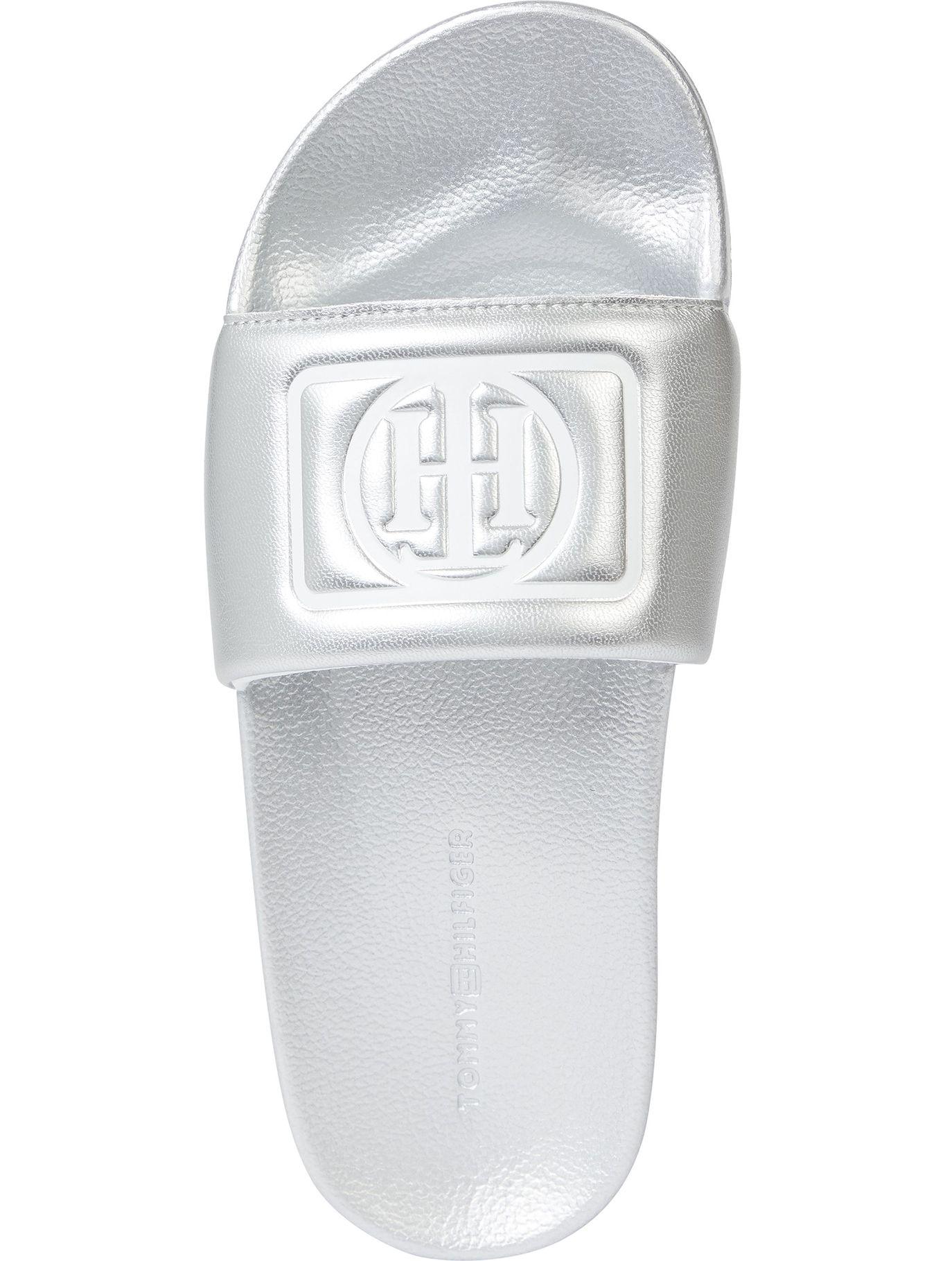 Sandalias Monogram En Relieve Plata Tommy Hilfiger-3