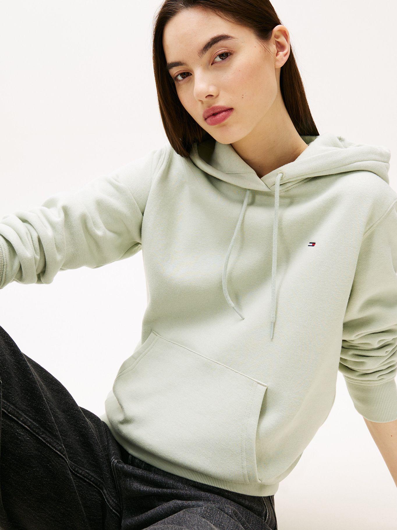 Polerón Hoodie Flag Logo Verde M1C Tommy Jeans-3