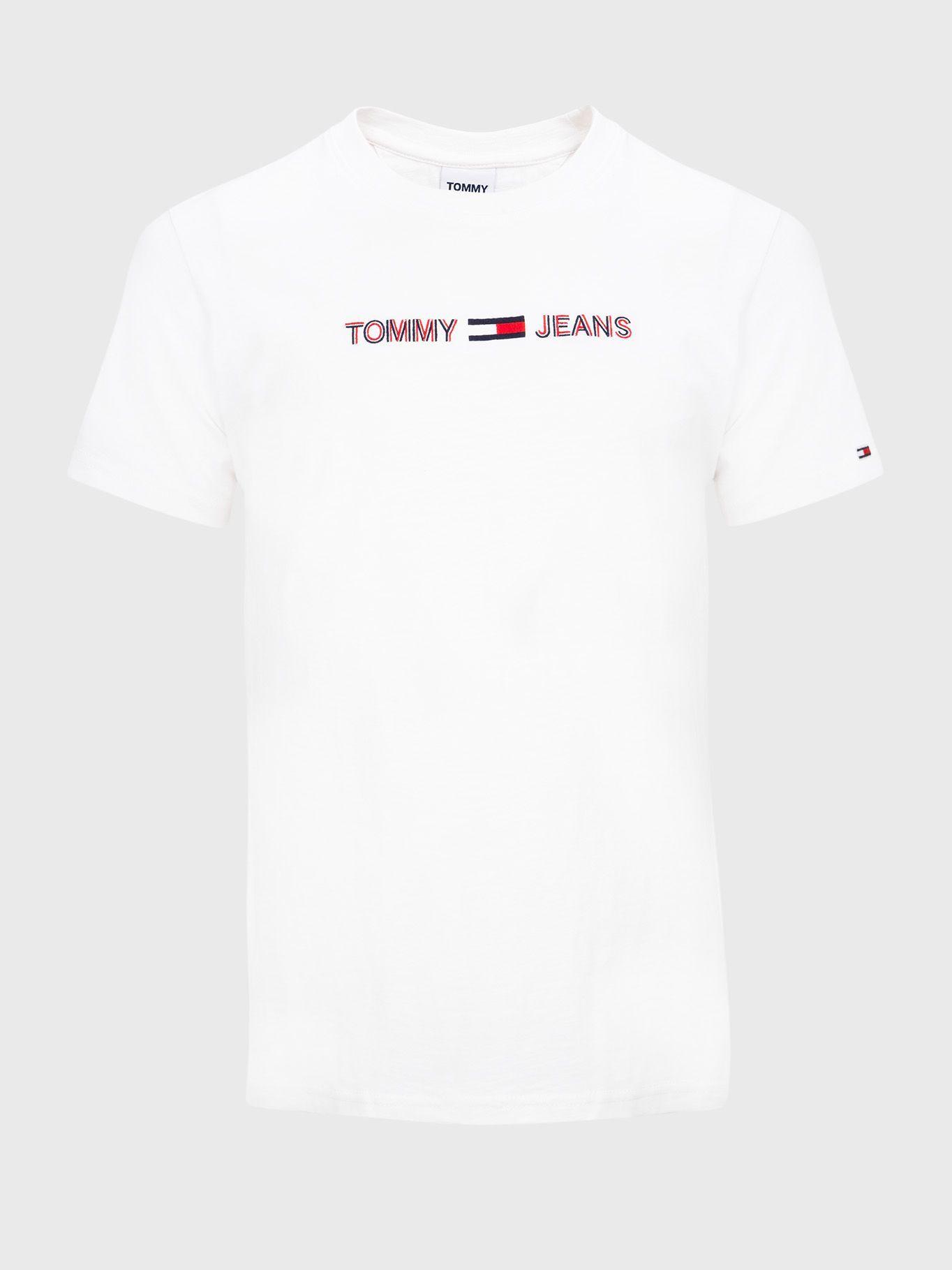 Polera Con Logo Lineal Tj Blanco Tommy Hilfiger-0
