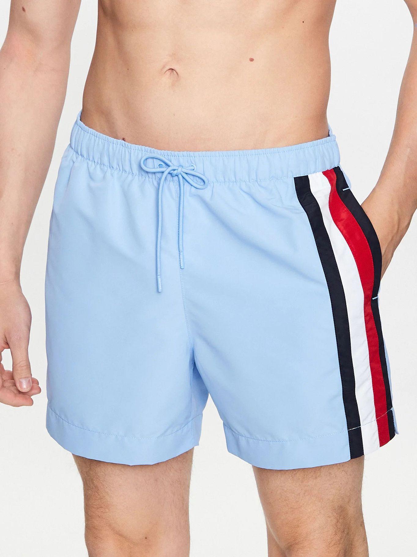 Traje De Baño Cinta Distintiva Celeste Tommy Hilfiger-0