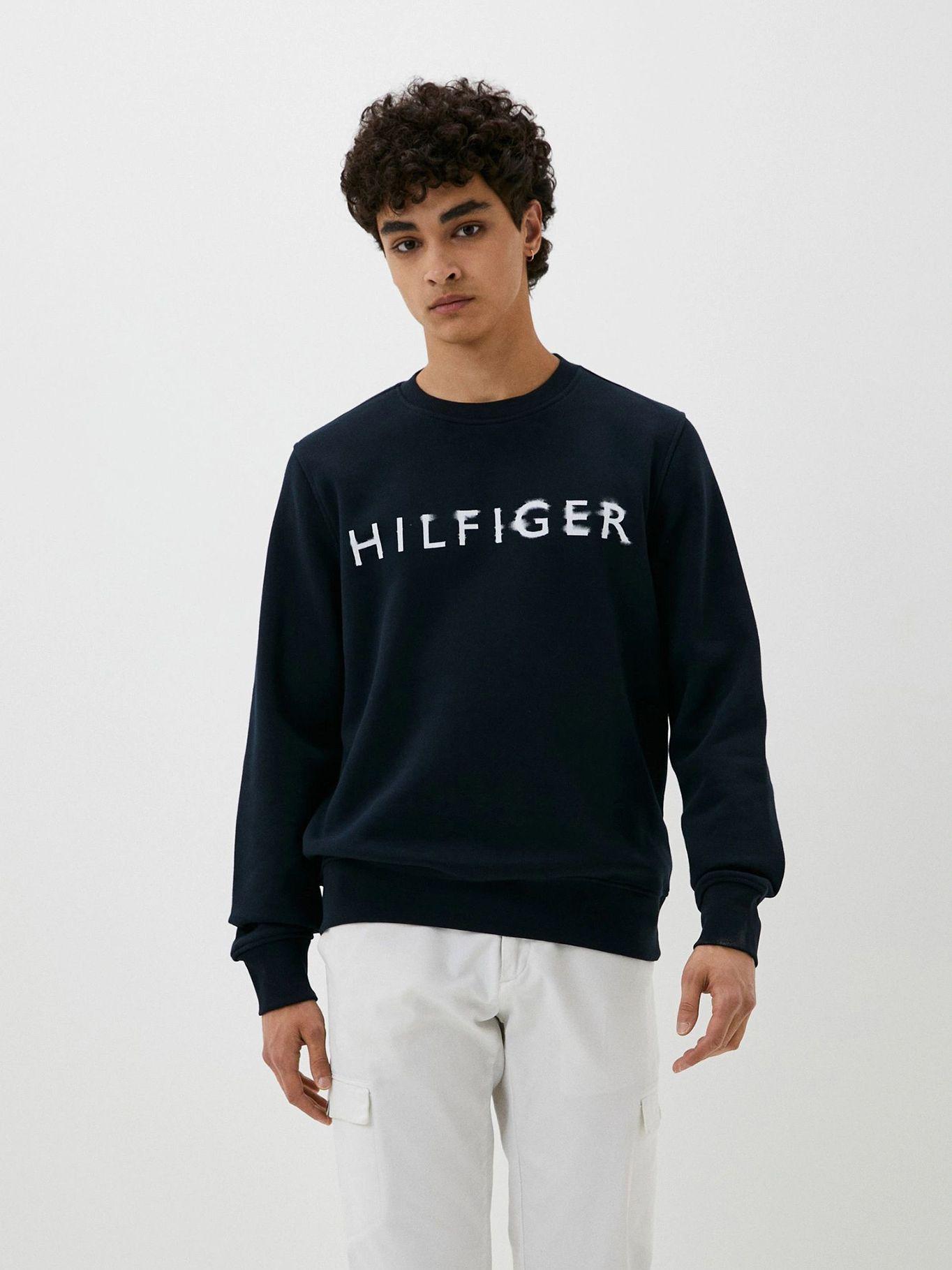 Polerón Con Logo Artístico Azul Tommy Hilfiger-0