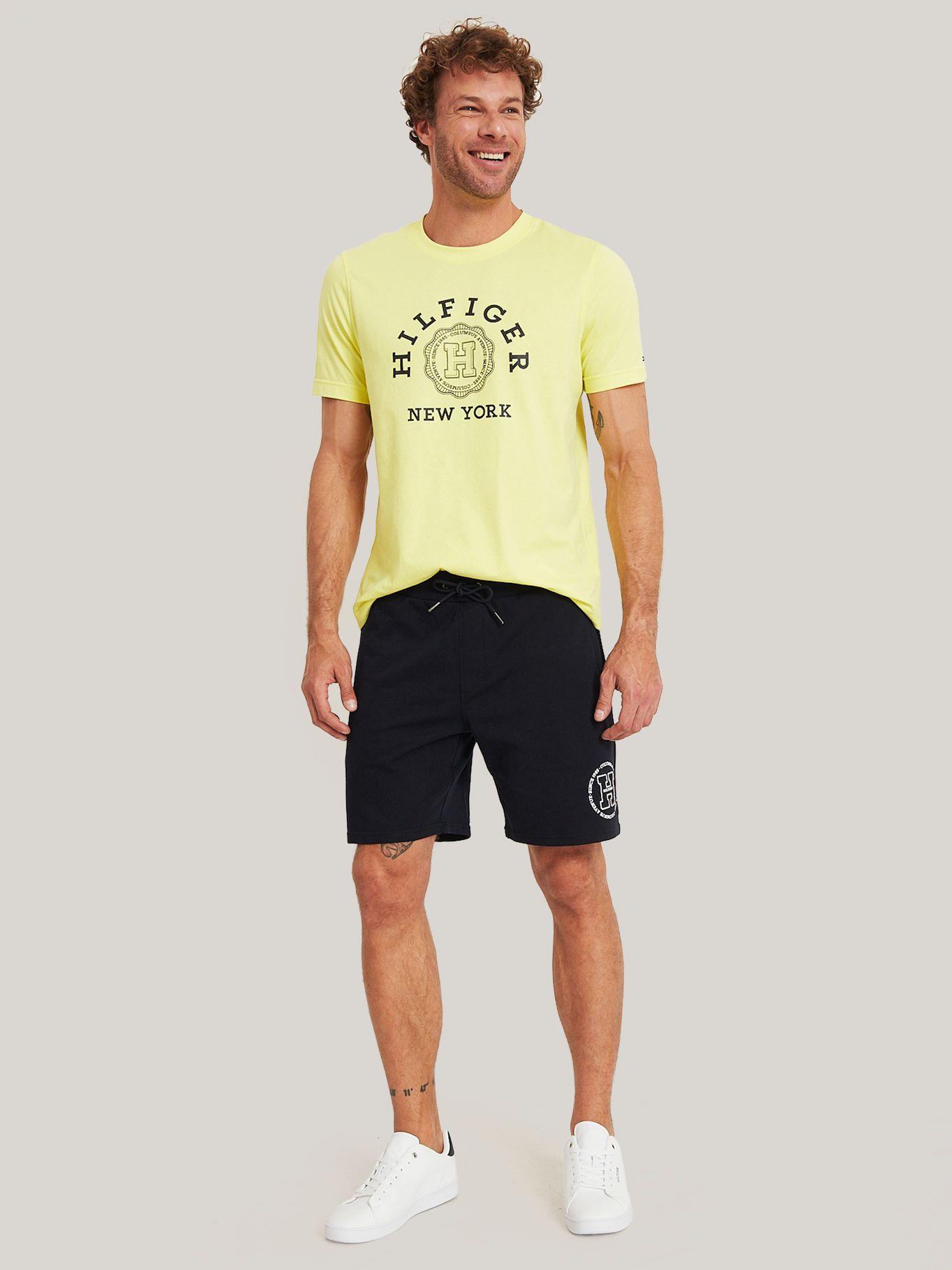 Short De Algodón Con Logo Redondo Azul Tommy Hilfiger-1