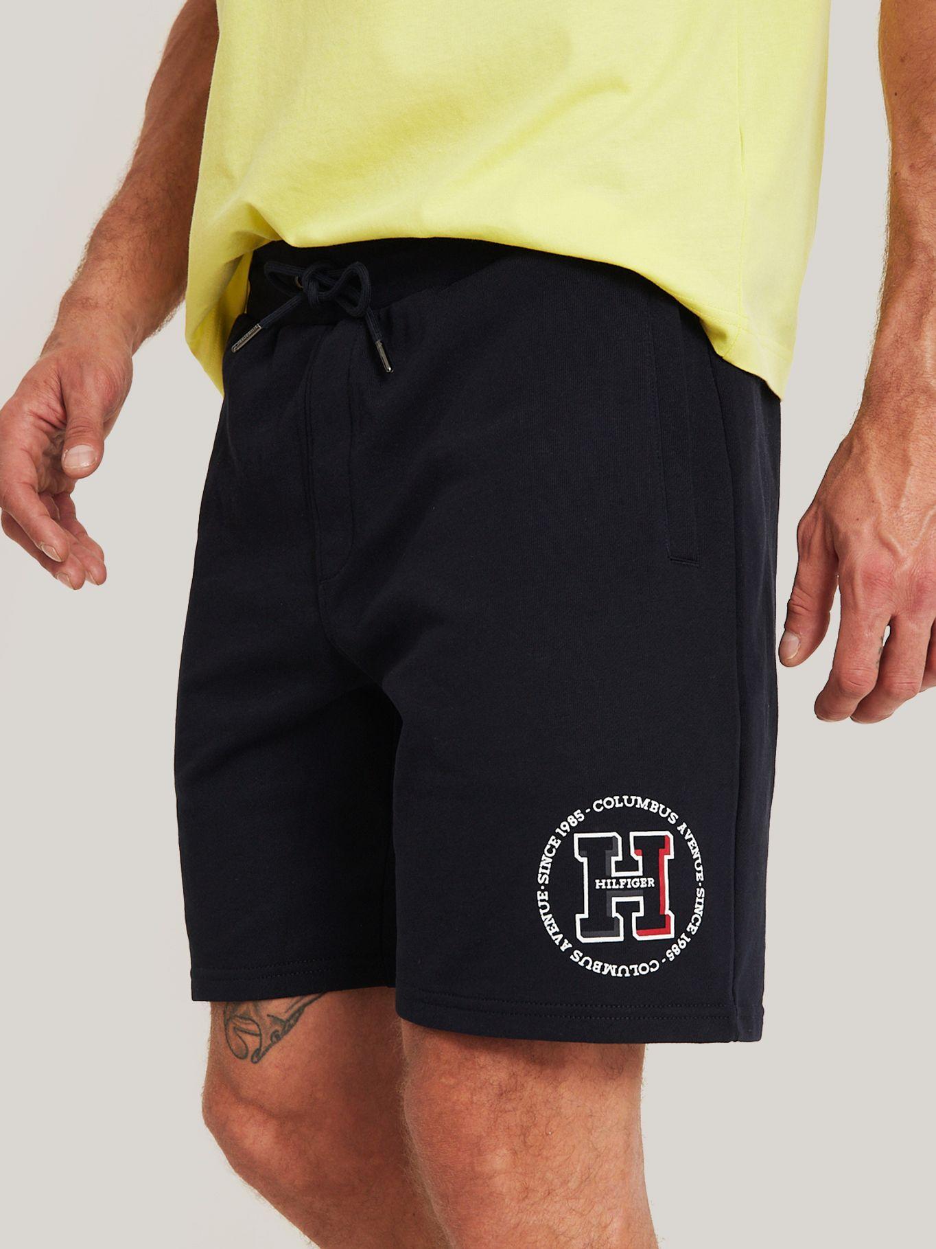 Short De Algodón Con Logo Redondo Azul Tommy Hilfiger-3