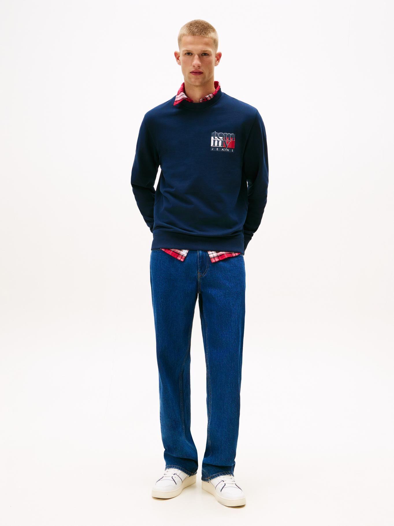 Polerón Regular Fit Con Logo Azul Tommy Jeans-1