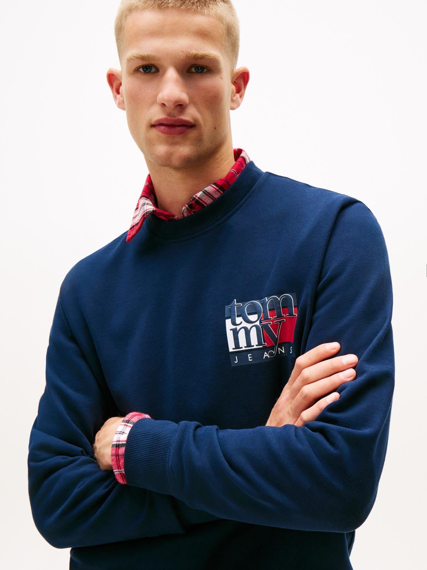 Polerón Regular Fit Con Logo Azul Tommy Jeans-3