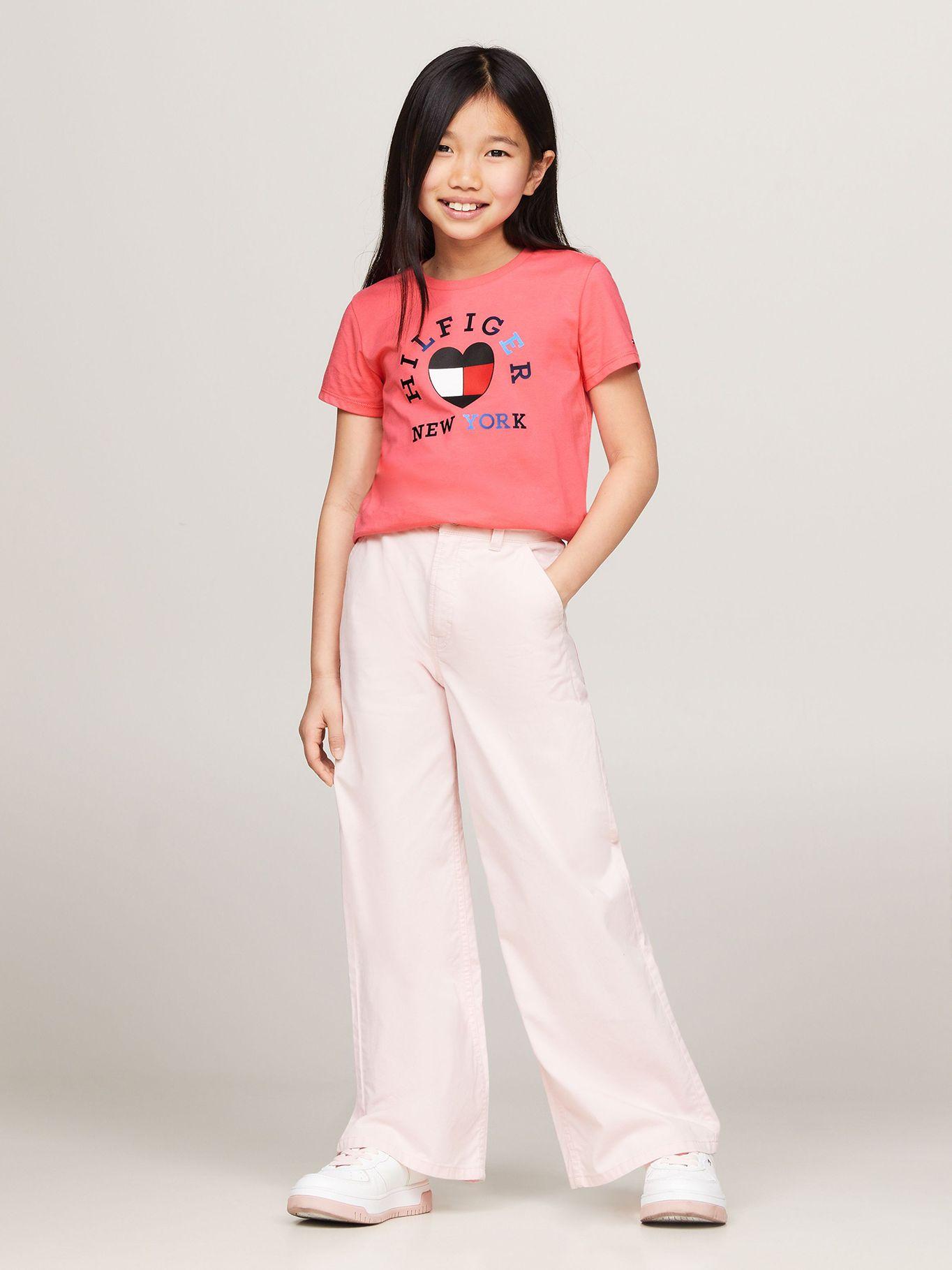 Polera Con Logo De Corazon Vinyl Rosado Tommy Hilfiger-1