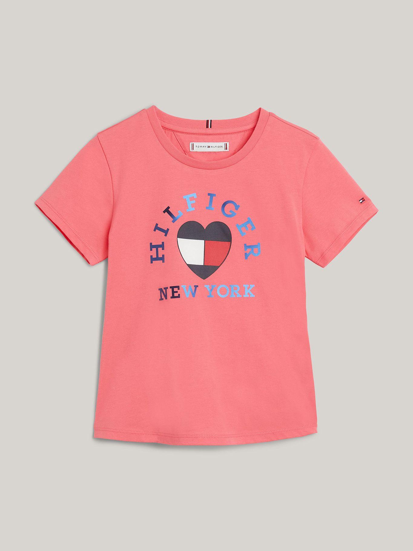 Polera Con Logo De Corazon Vinyl Rosado Tommy Hilfiger-4