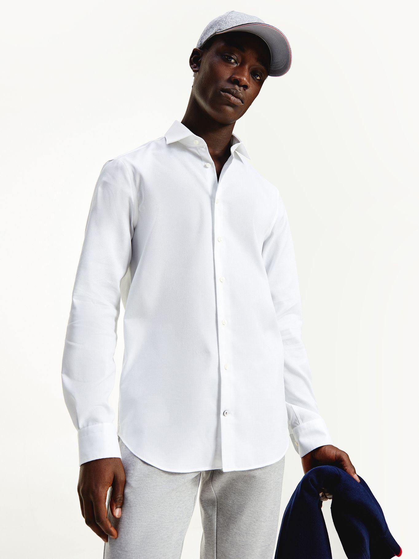 Camisa Flex Non Iron Blanco Tommy Hilfiger F2-0