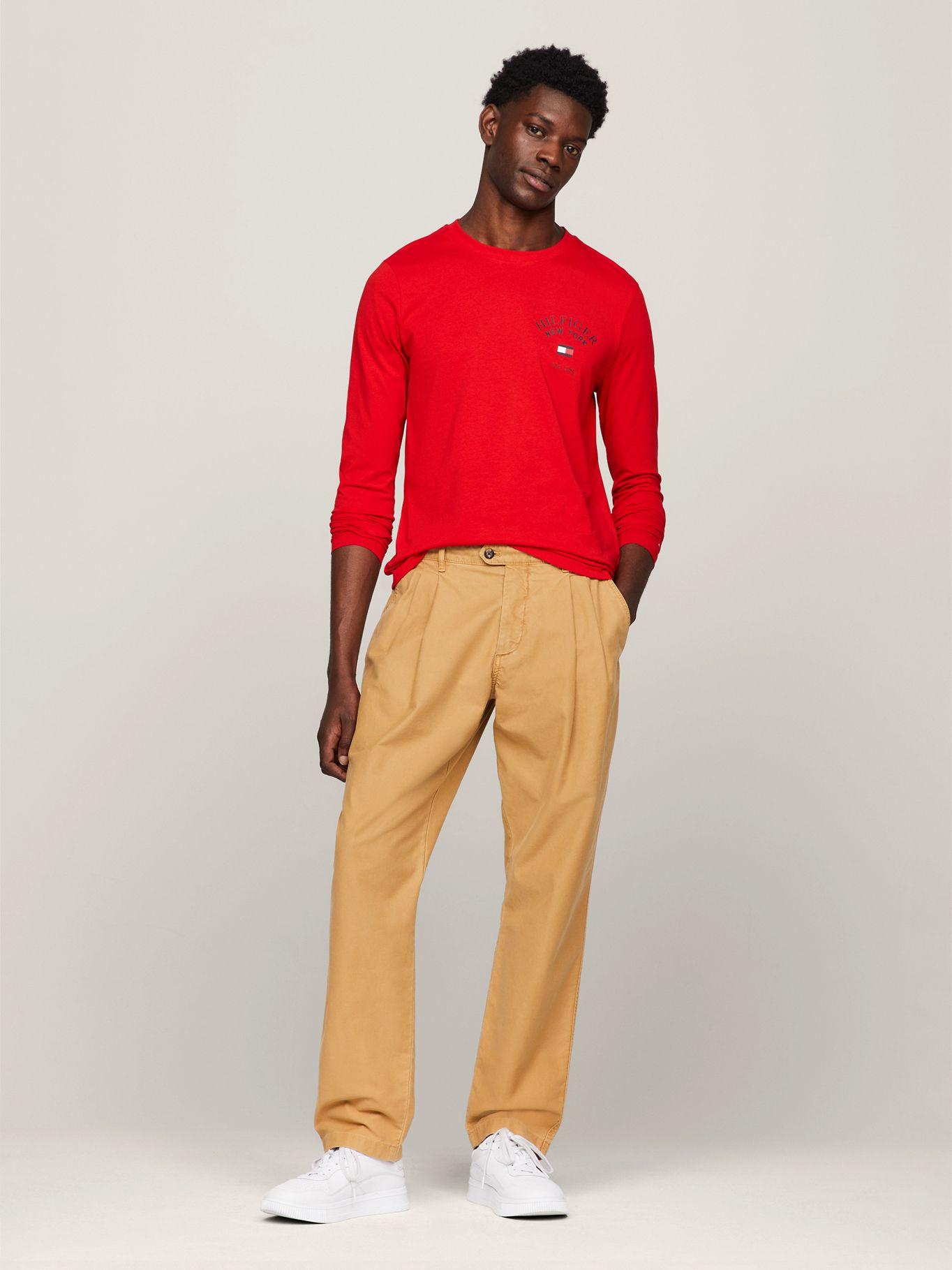 POLERA ARCHIVE VARSITY LOGO ROJO TOMMY HILFIGER-1