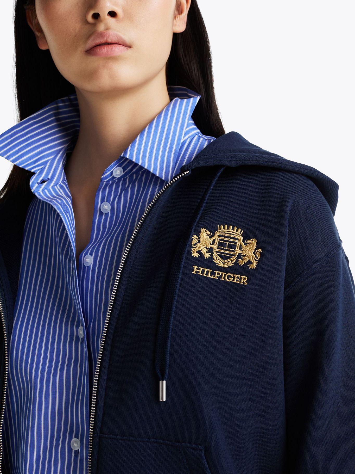 Polerón Hoodie Logo Varsity Con Cierre Azul Tommy Hilfiger-3