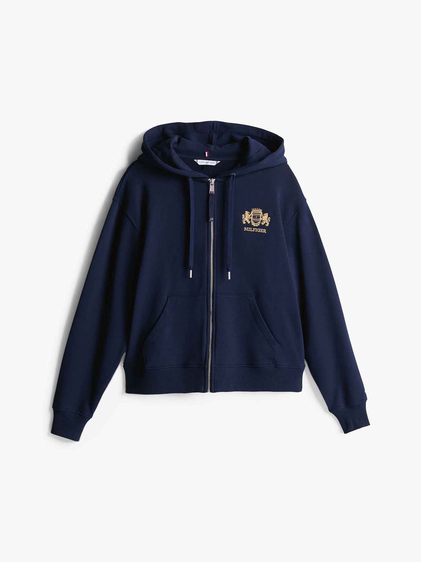 Polerón Hoodie Logo Varsity Con Cierre Azul Tommy Hilfiger-4