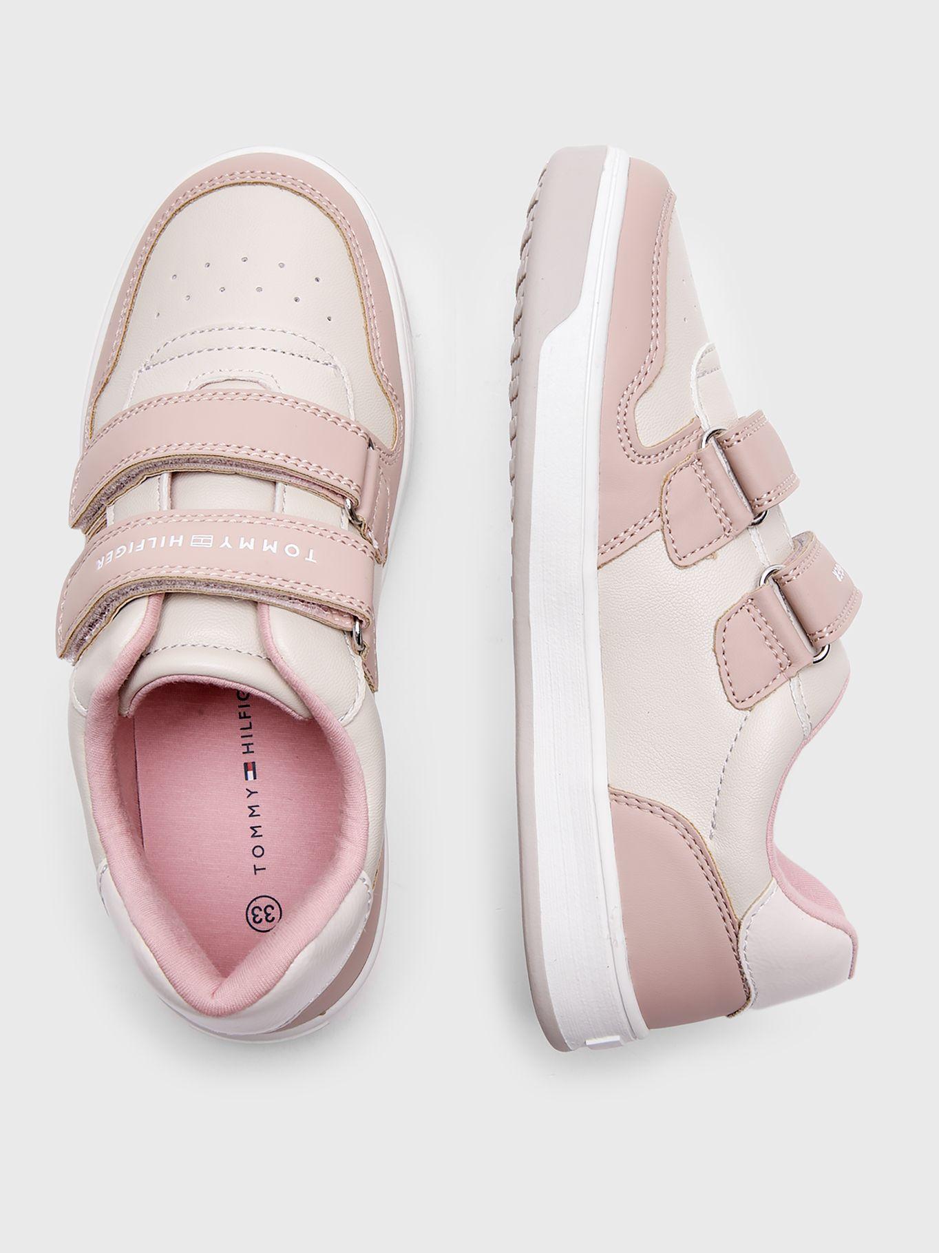 Zapatillas Niña Velcro Logo Rosado Tommy Hilfiger-1