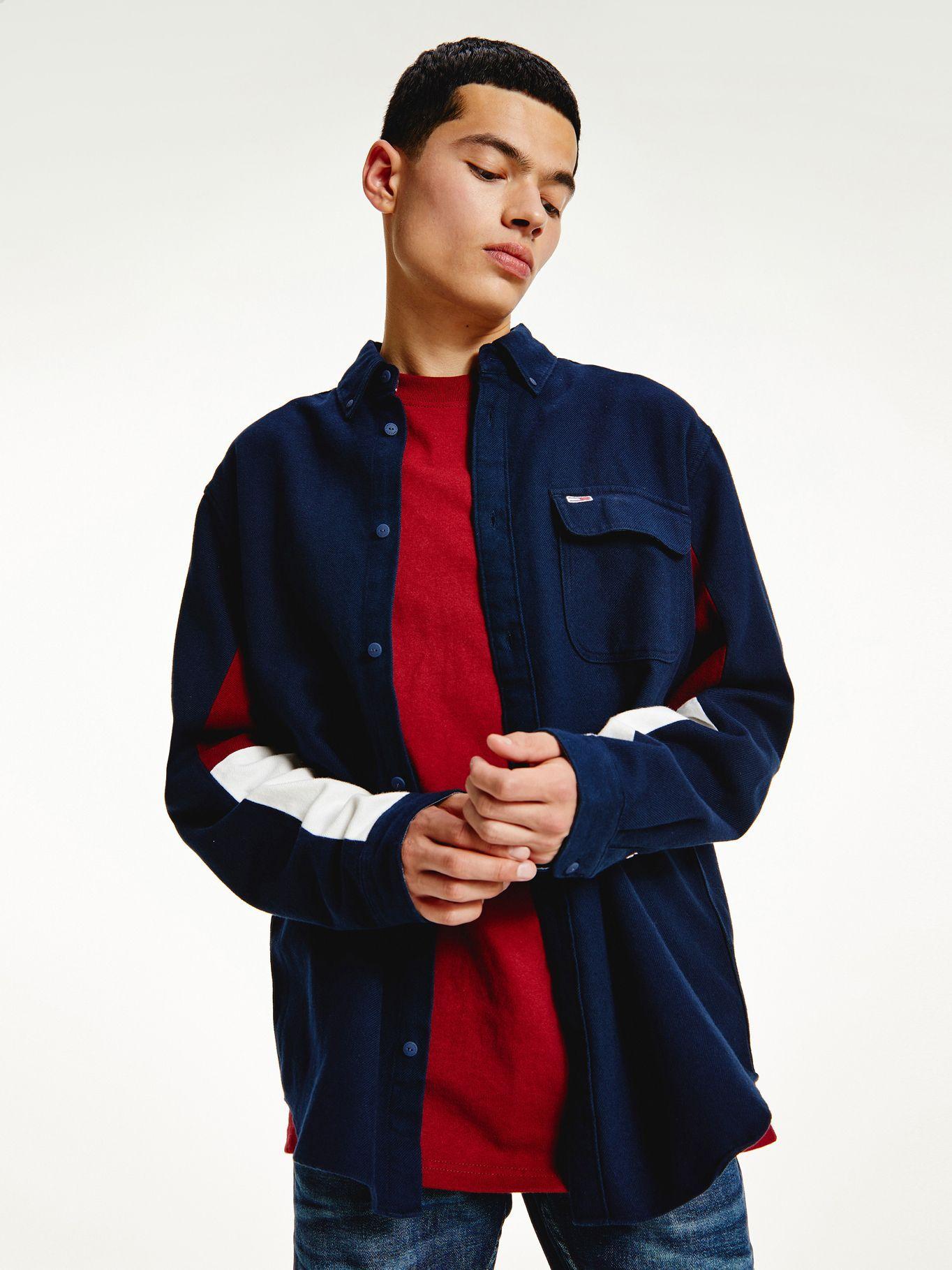 Camisa Two Tone Heritage Azul Tommy Jeans M2-0