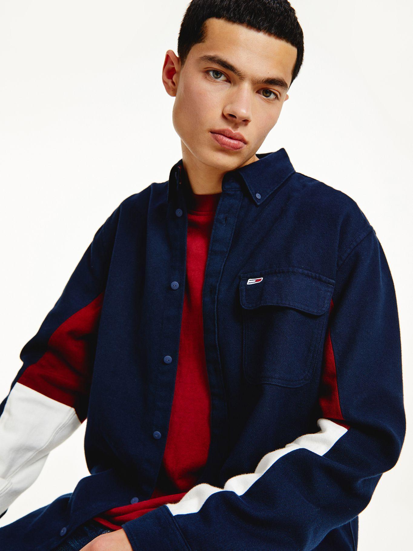 Camisa Two Tone Heritage Azul Tommy Jeans M2-2