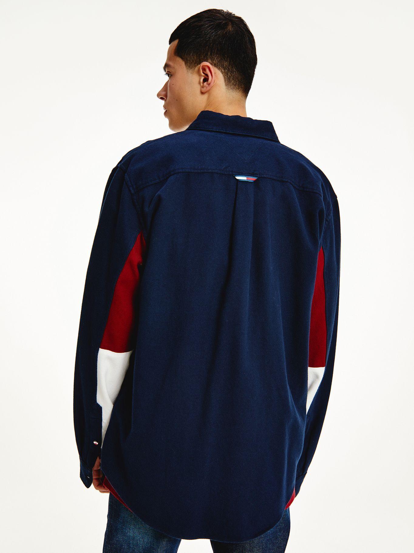 Camisa Two Tone Heritage Azul Tommy Jeans M2-1