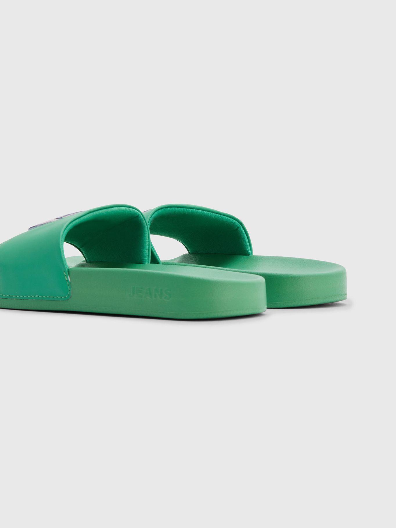Sandalias Acolchadas Con Logo Verde Tommy Hilfiger-1