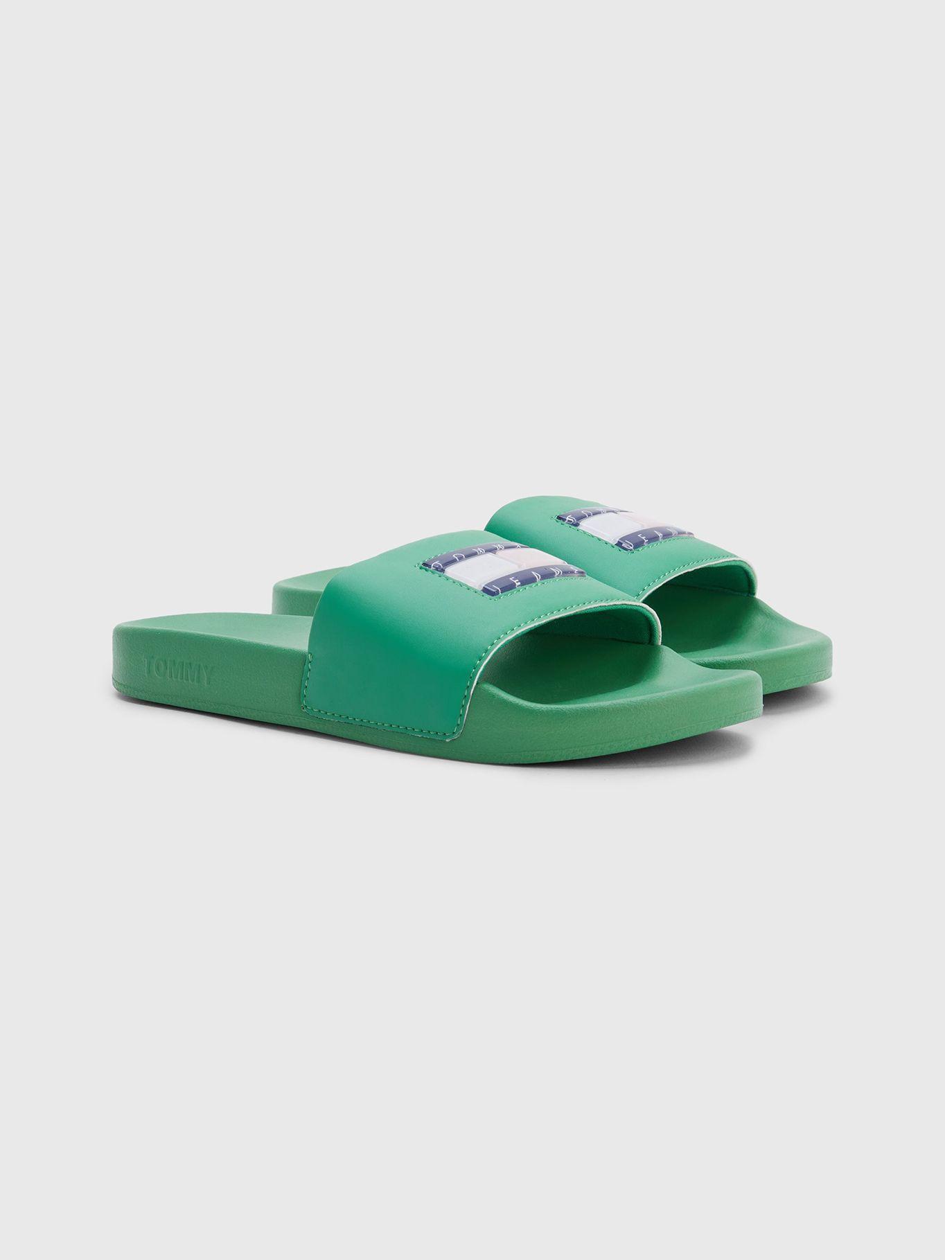 Sandalias Acolchadas Con Logo Verde Tommy Hilfiger-0