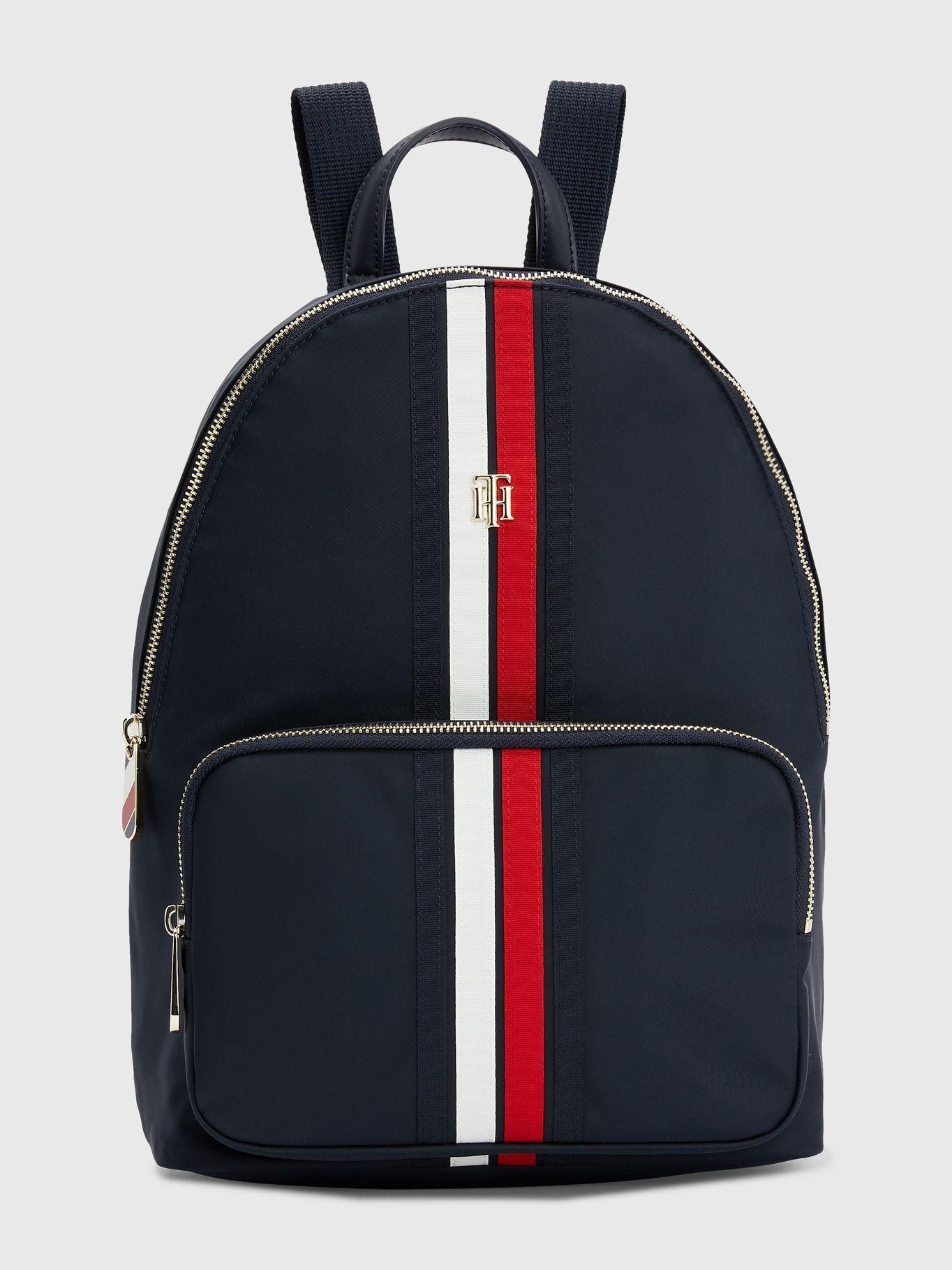 Mochila Poppy Global Stripe Azul Tommy Hilfiger-0