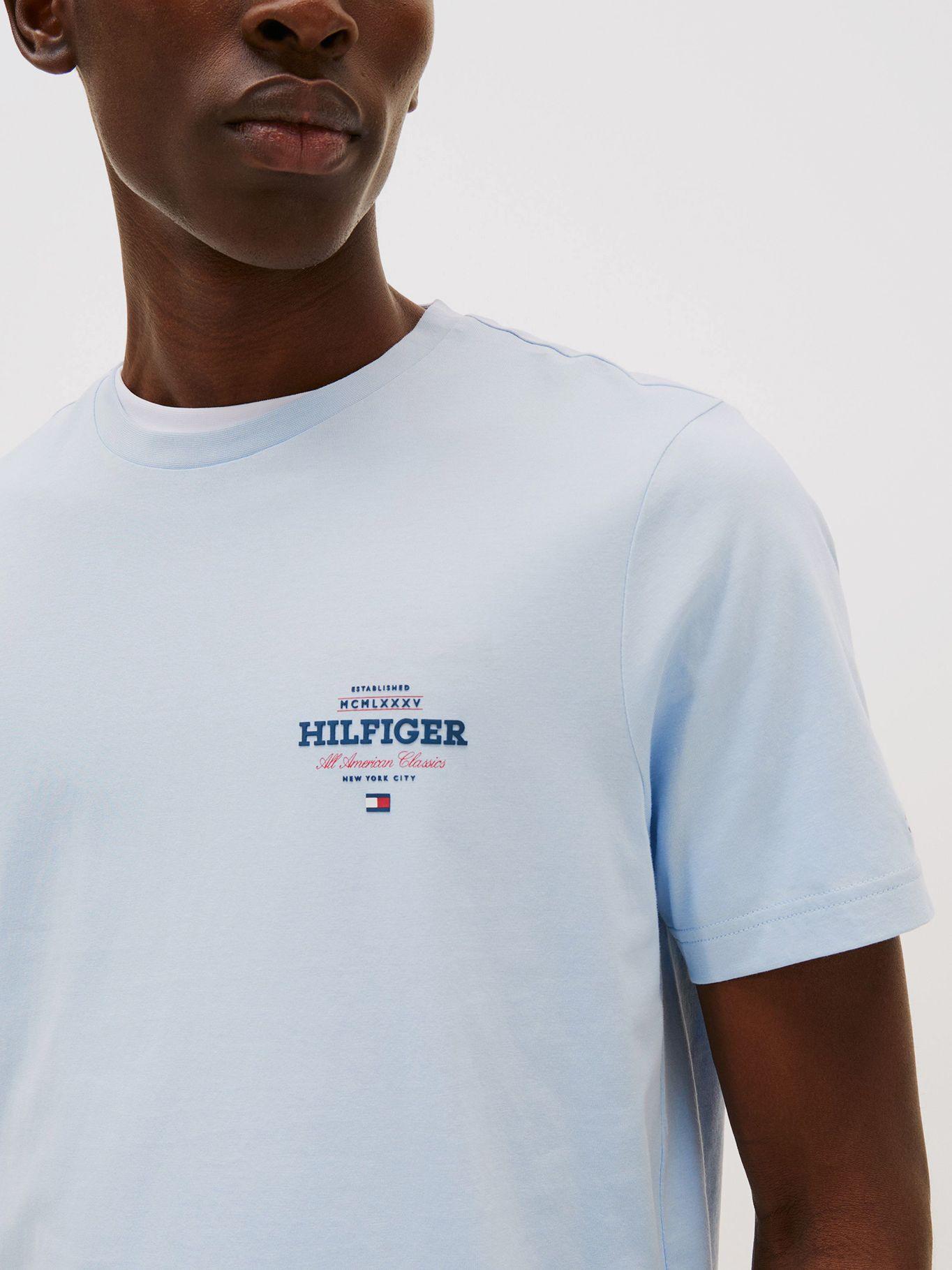 Polera Monotype All America Logo Celeste Tommy Hilfiger-3