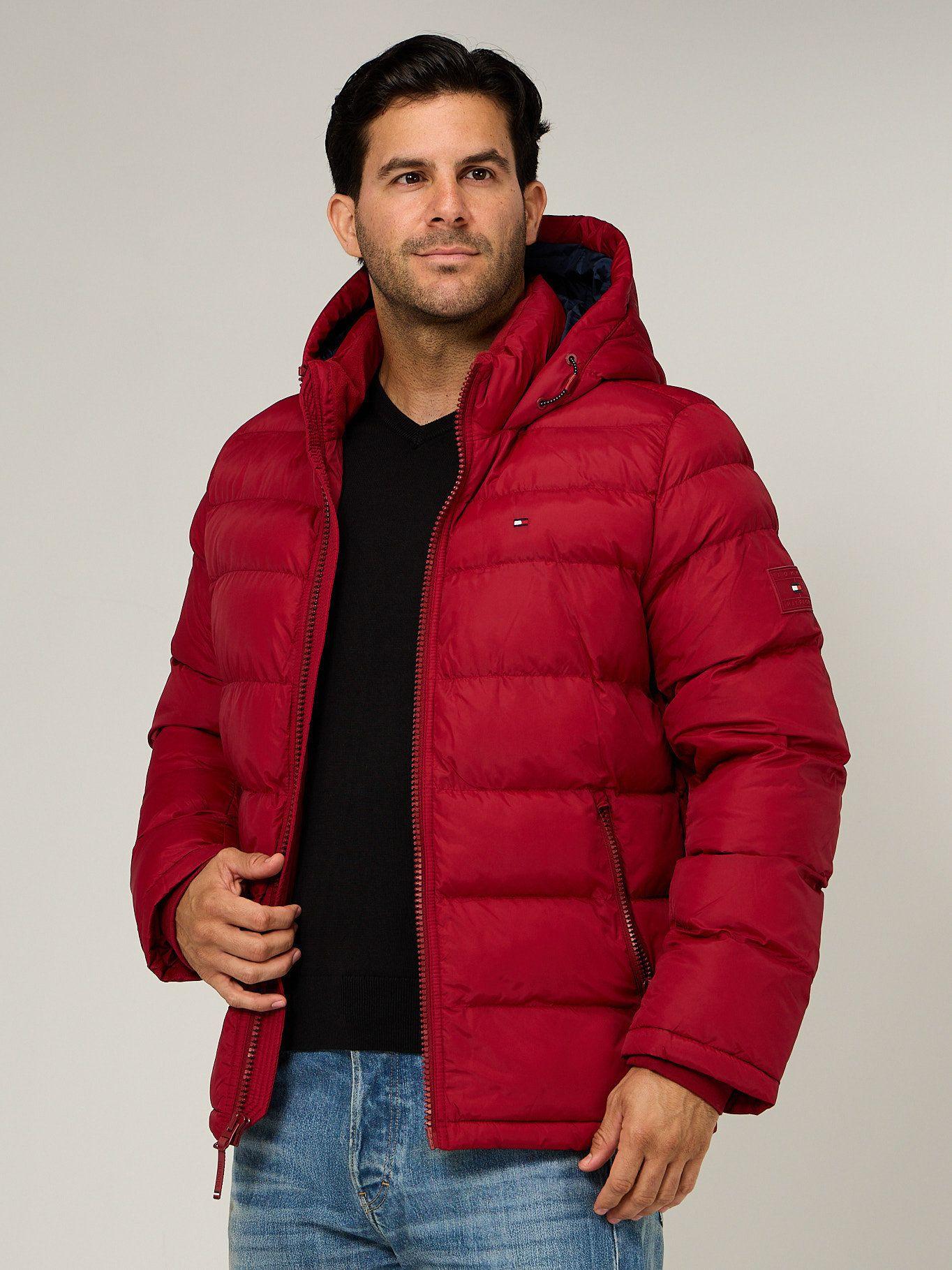 Chaqueta Puffer Con Gorro Acolchada Rojo Tommy Hilfiger-0