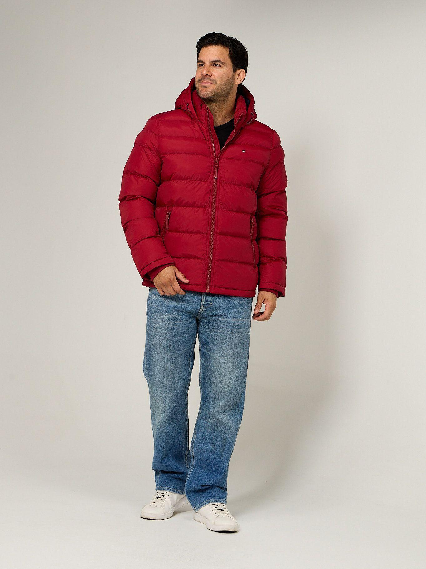 Chaqueta Puffer Con Gorro Acolchada Rojo Tommy Hilfiger-1