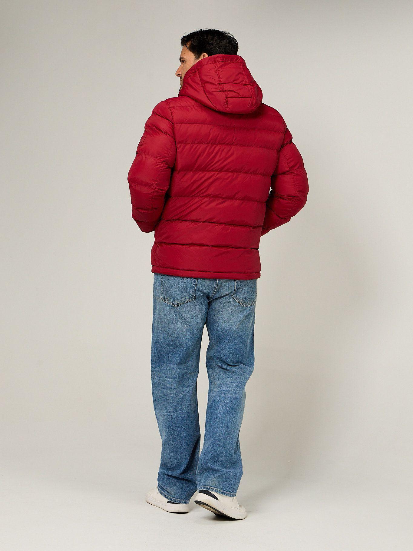 Chaqueta Puffer Con Gorro Acolchada Rojo Tommy Hilfiger-2