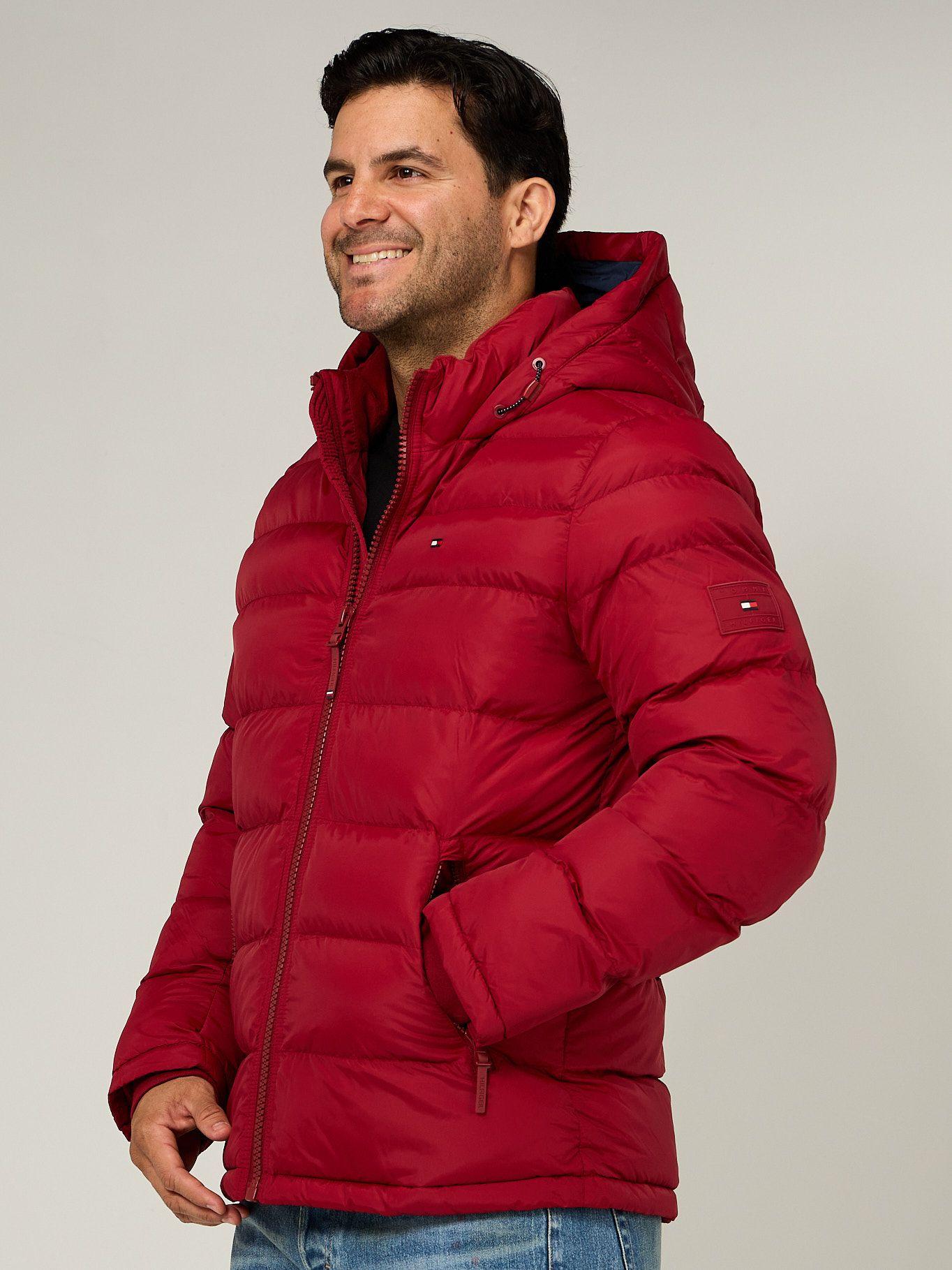 Chaqueta Puffer Con Gorro Acolchada Rojo Tommy Hilfiger-3