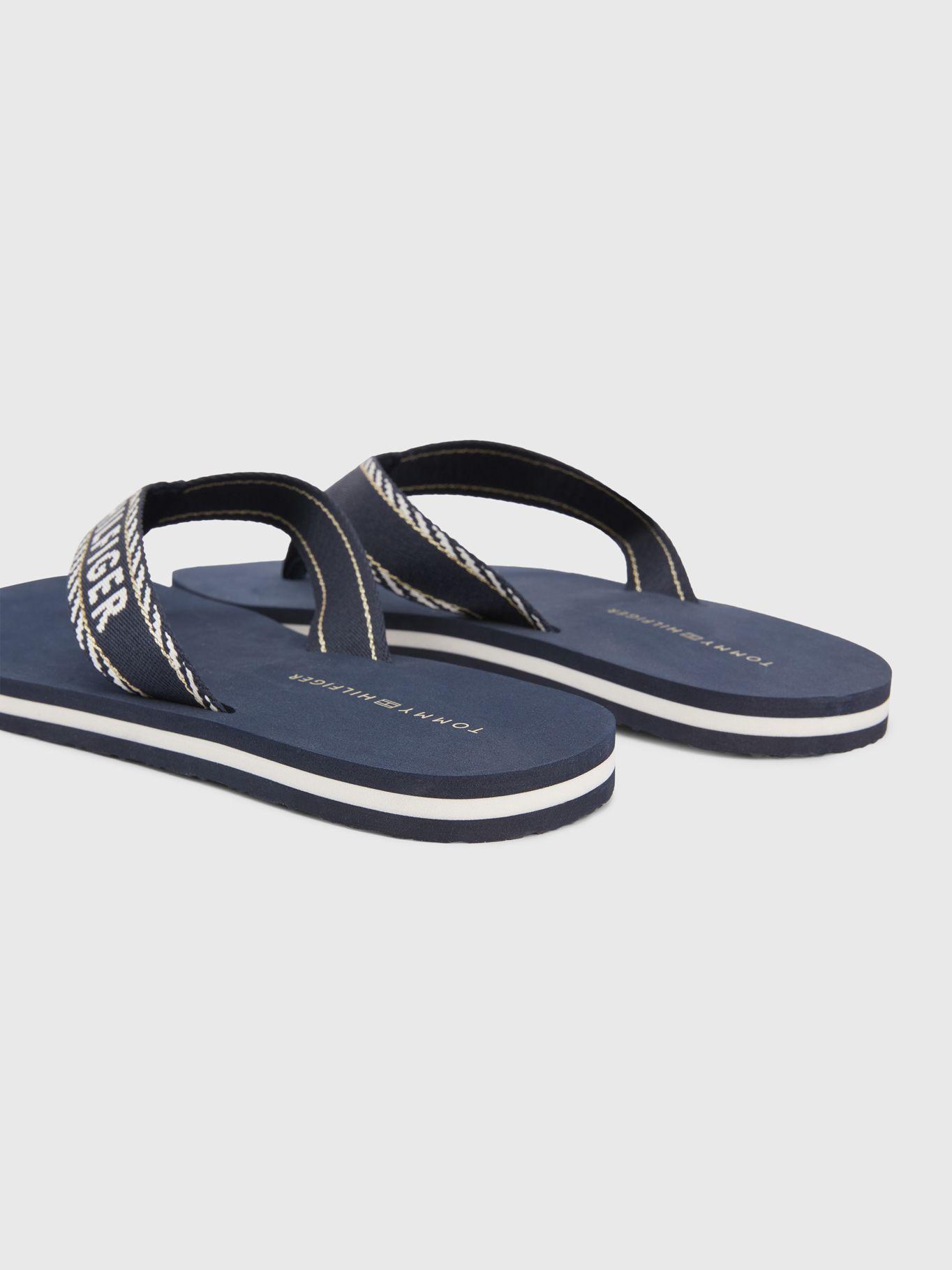 Sandalias Trenzadas Con Logo Azul Tommy Hilfiger-1