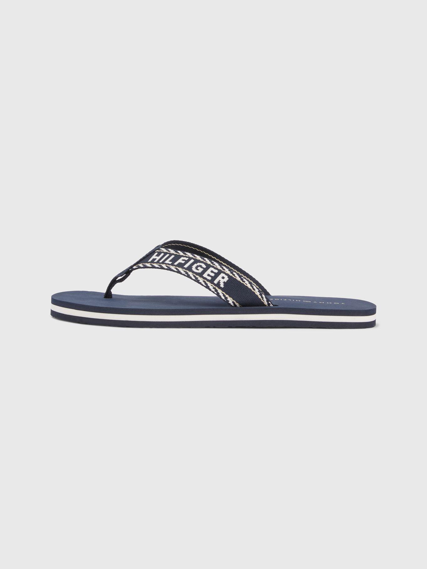 Sandalias Trenzadas Con Logo Azul Tommy Hilfiger-4