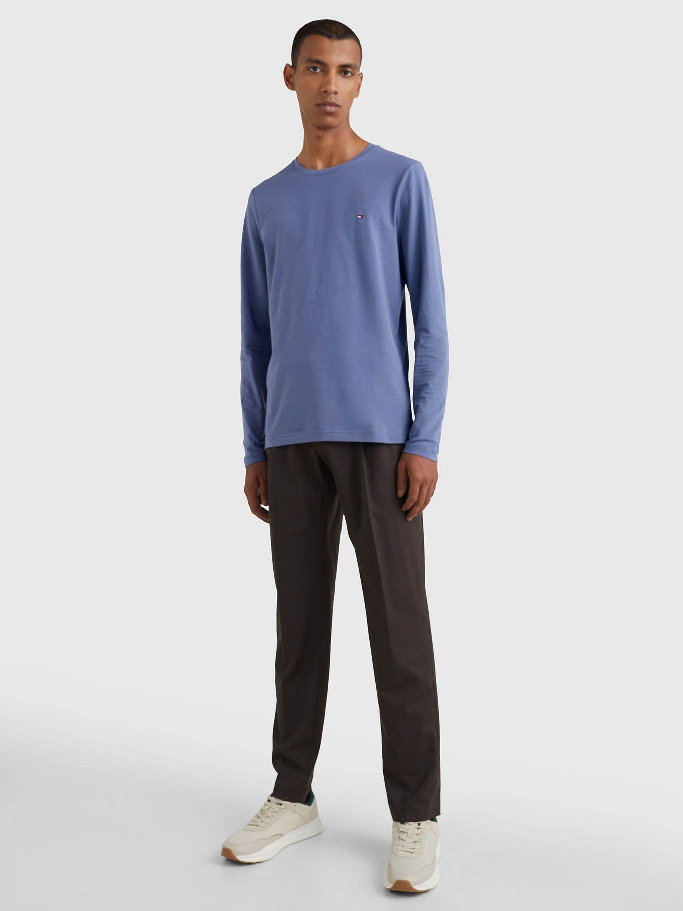 Polera Básica Slim Fit Celeste Tommy Hilfiger-0