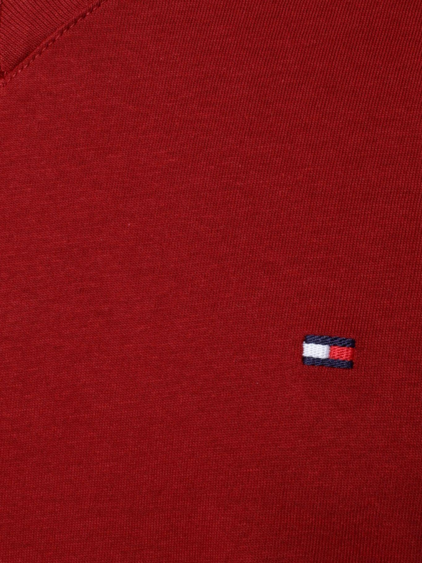 Polera Essential Cotton V-Neck Slim Fit Burdeo Tommy Hilfiger-2