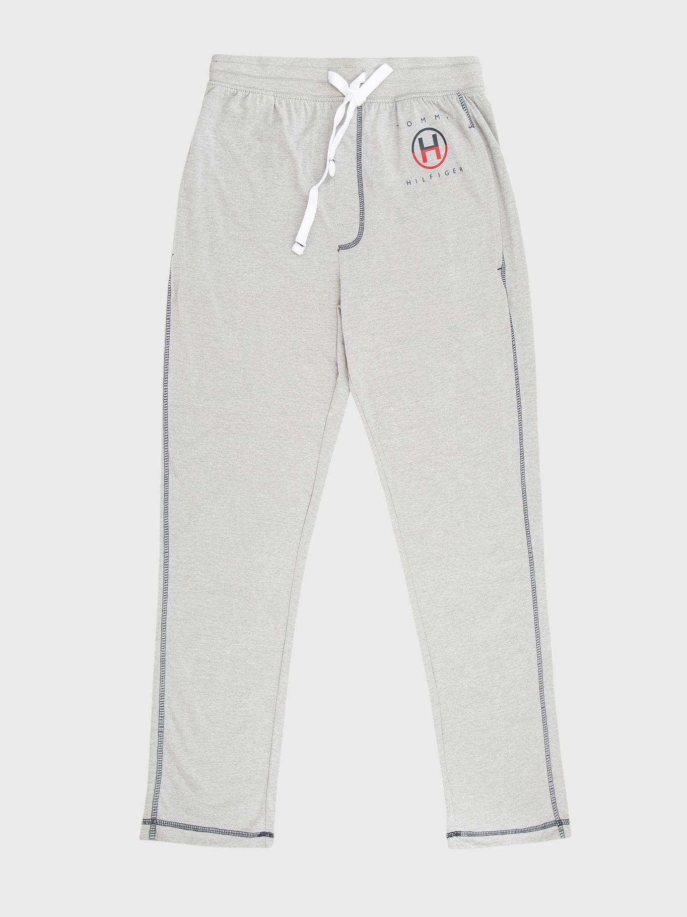 Pijama Largo Essential Con Logo Gris Tommy Hilfiger-0